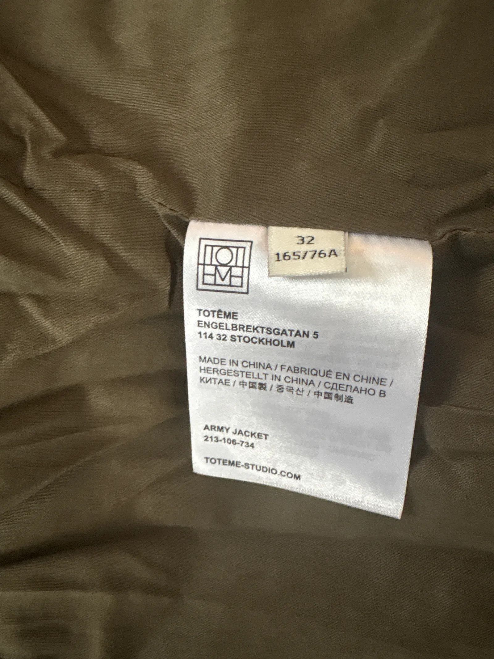 Toteme Toteme Army jacket Jacket Size XS / US 0-2 / IT 36-38 - 3 Thumbnail