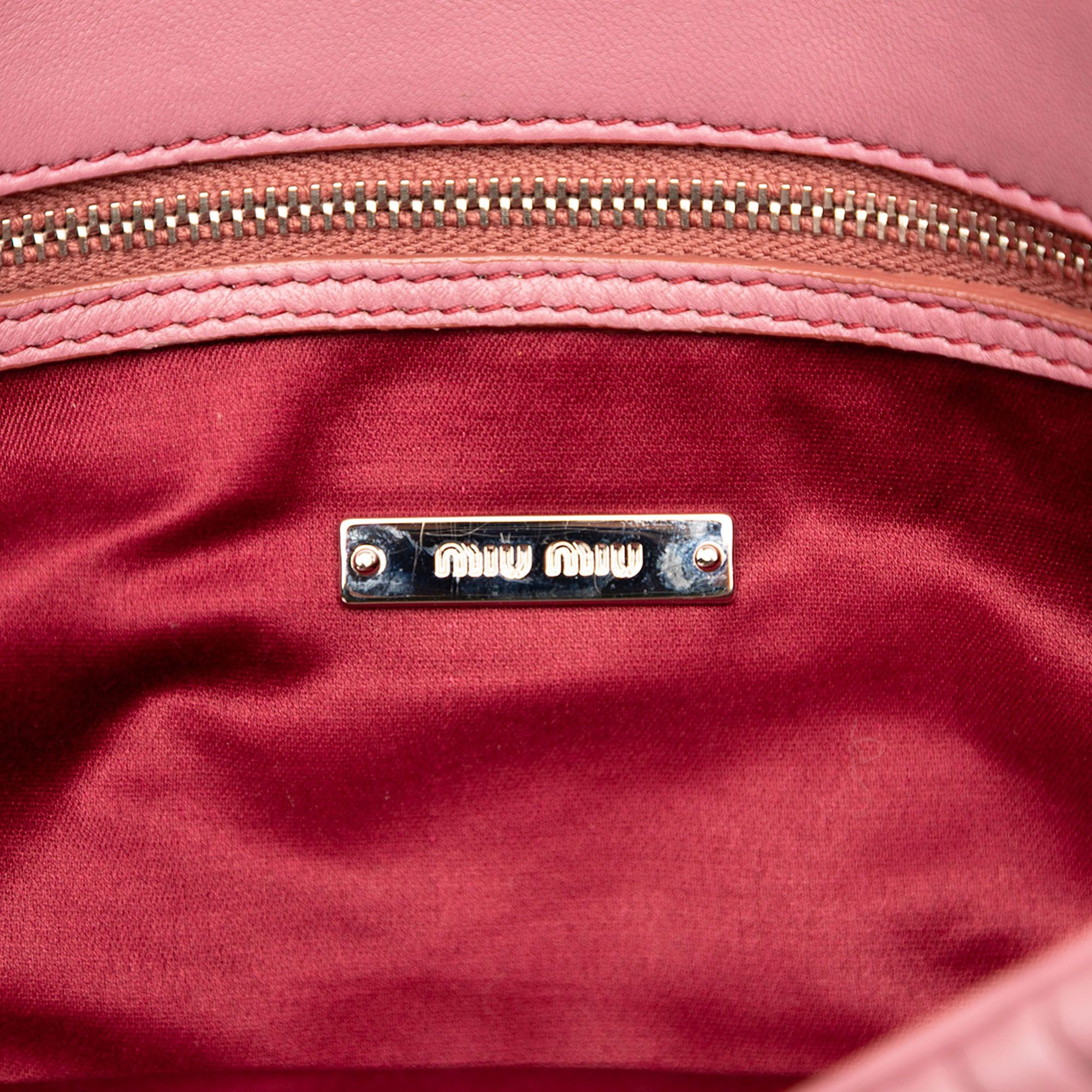 Miu Miu Miu Miu Matelasse Nappa Crystal Chain Satchel Size ONE SIZE - 5 Thumbnail