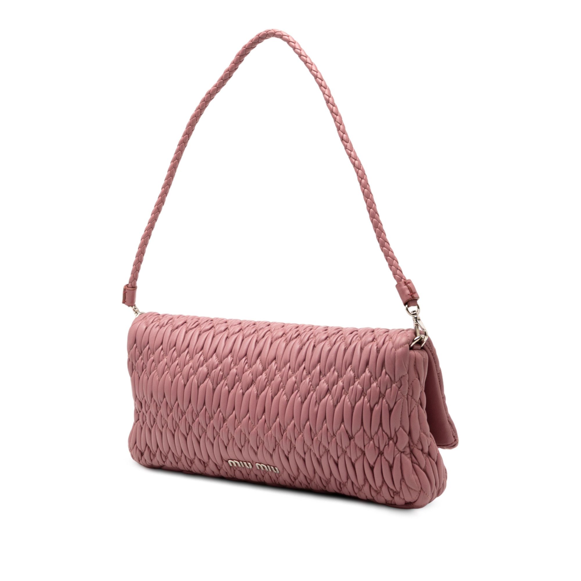Miu Miu Miu Miu Matelasse Nappa Crystal Chain Satchel Size ONE SIZE - 2 Thumbnail