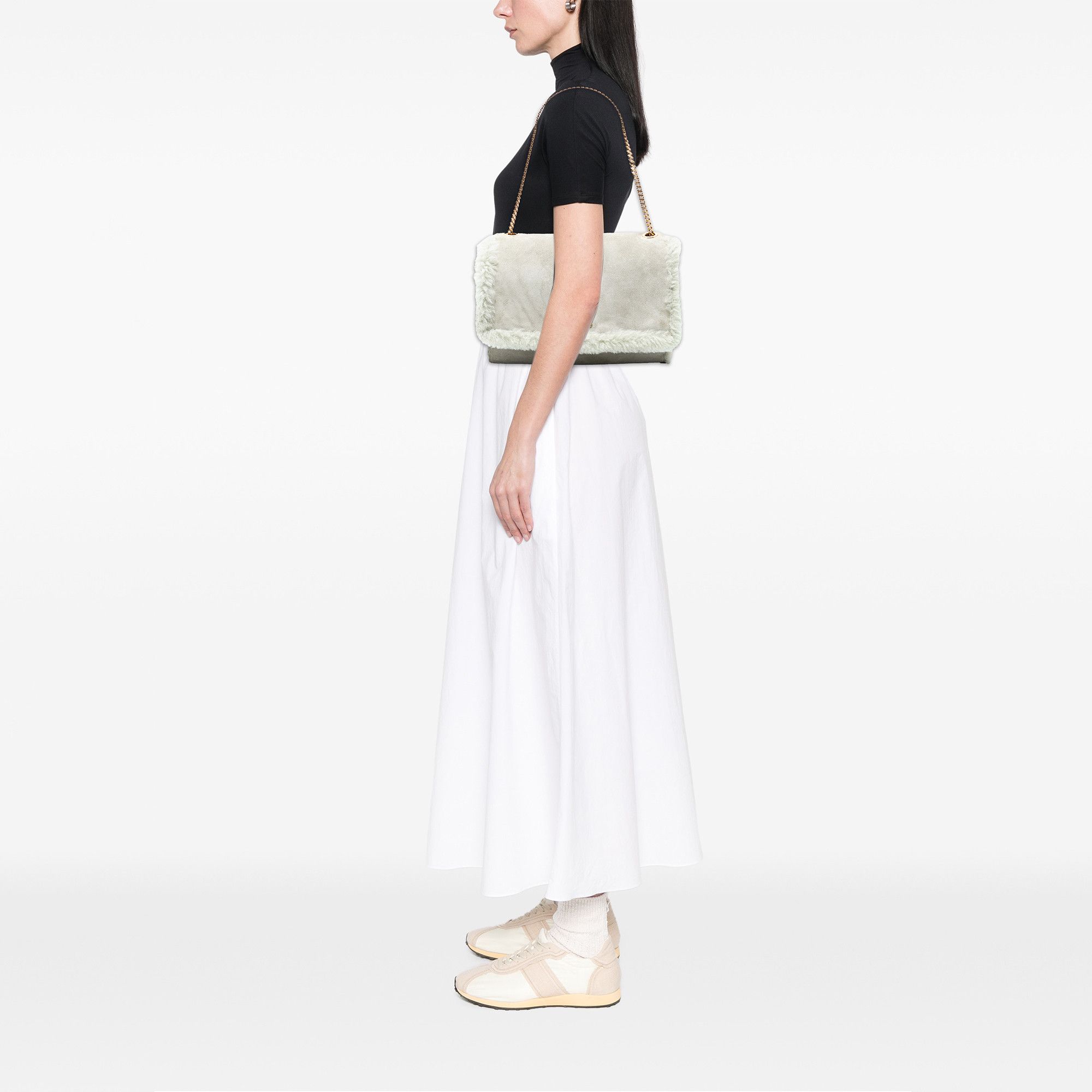 Yves Saint Laurent Yves Saint Laurent Medium Shearling Monogram Kate Reversible Shoulder Bag Size ONE SIZE - 7 Thumbnail