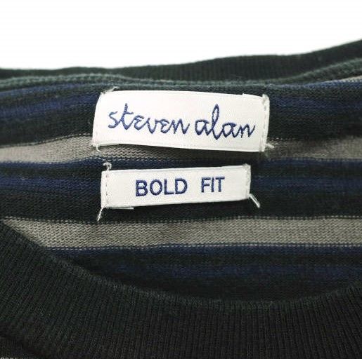 Other Steven Alan 21//MVS BORDER CREW NECK TEE Cotton T-shirt Cotton T-Shirts 8117-199-0392 DUTY FREE for USA