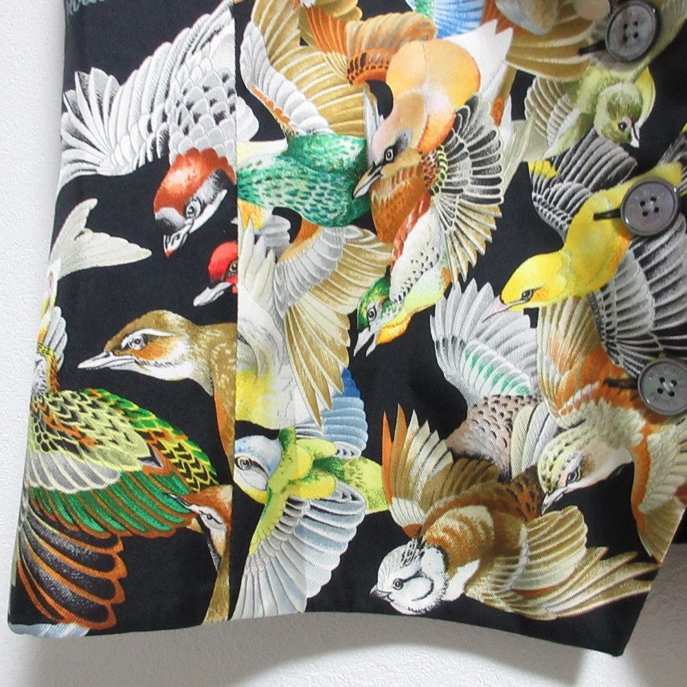 Hermes Hermes Hermès Bird Print Silk Vest 40 Others Tops DUTY FREE for USA Size ONE SIZE - 4 Thumbnail