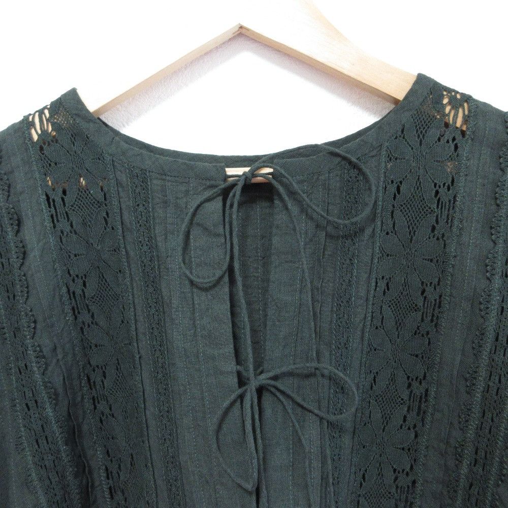 Other Other 45R India Khadi Lace Blouse Cotton Tops 70730272 DUTY FREE for USA Size ONE SIZE - 3 Thumbnail