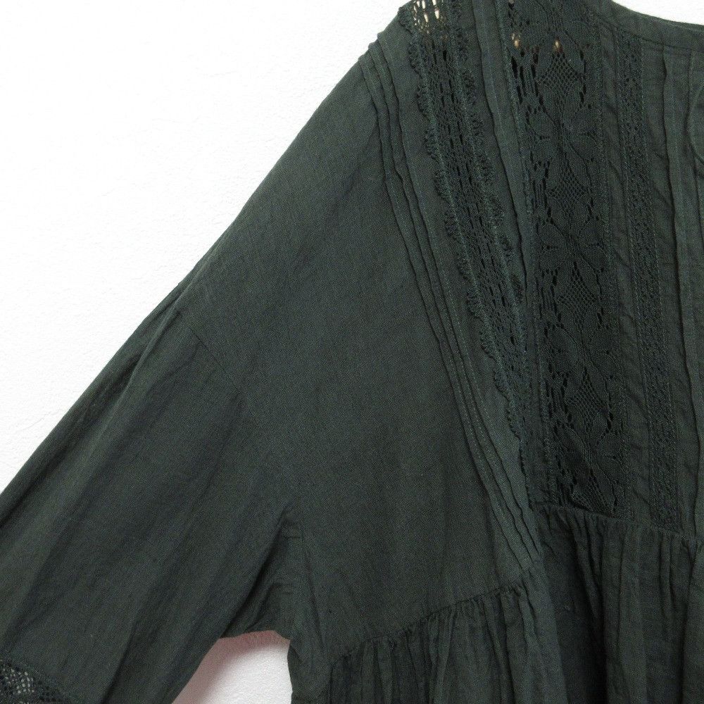 Other Other 45R India Khadi Lace Blouse Cotton Tops 70730272 DUTY FREE for USA Size ONE SIZE - 4 Thumbnail
