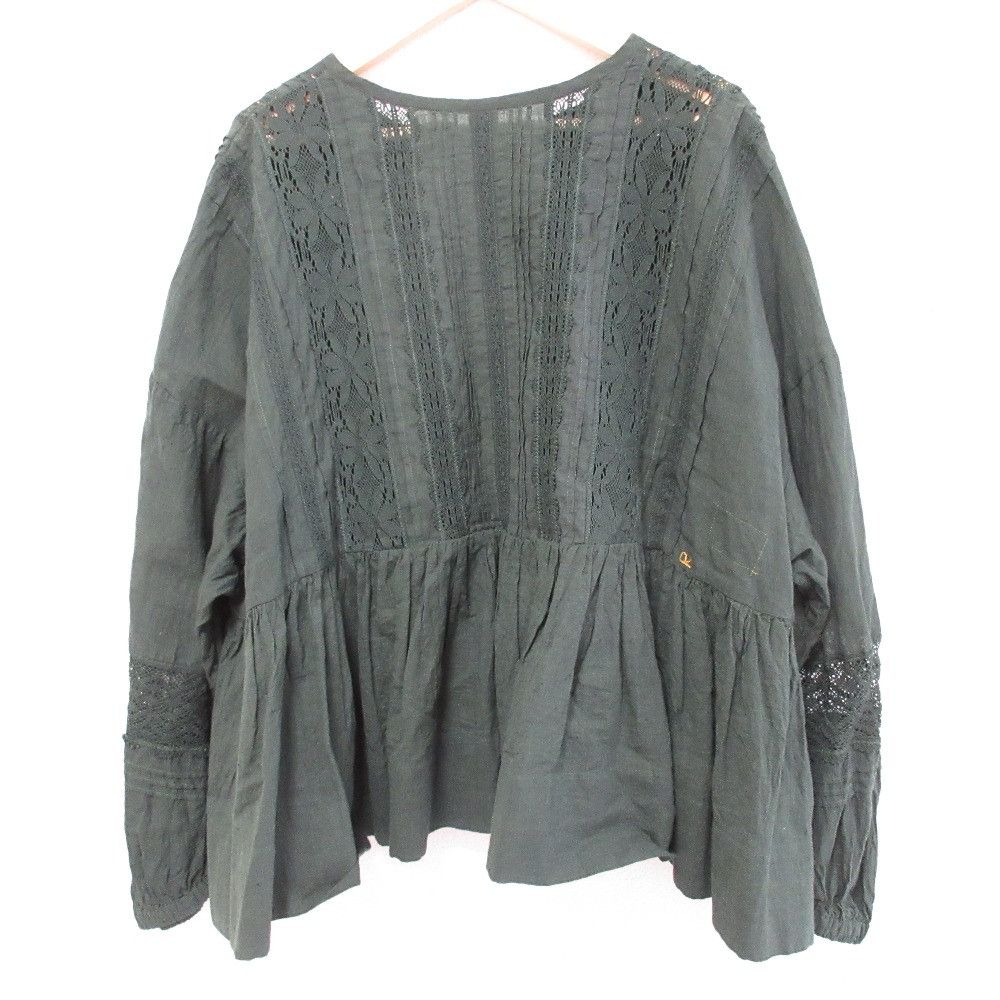 Other Other 45R India Khadi Lace Blouse Cotton Tops 70730272 DUTY FREE for USA Size ONE SIZE - 2 Thumbnail