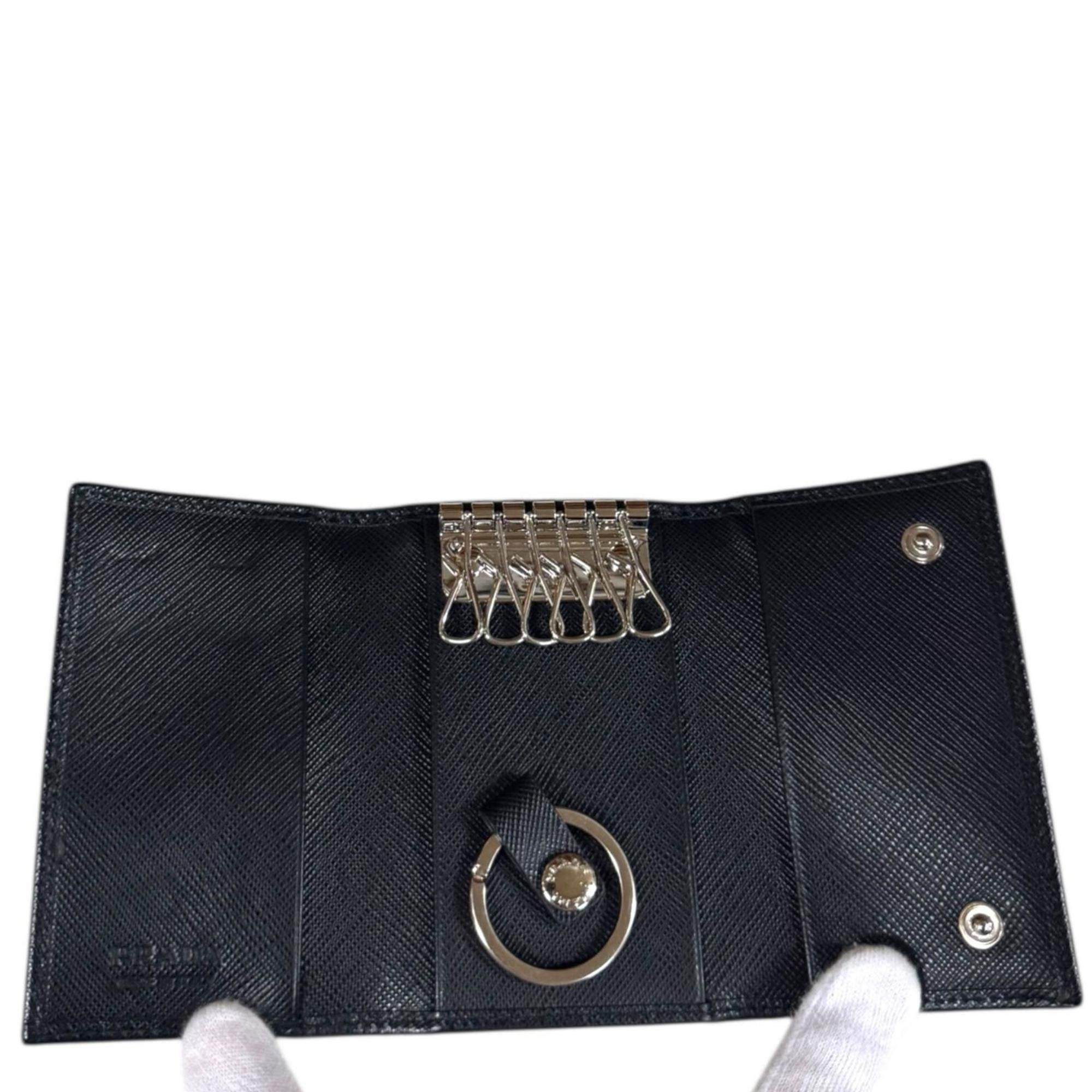 Prada Pre-owned Prada Saffiano Leather Key Case, 2PG002, Men's/Women's Size ONE SIZE - 6 Thumbnail
