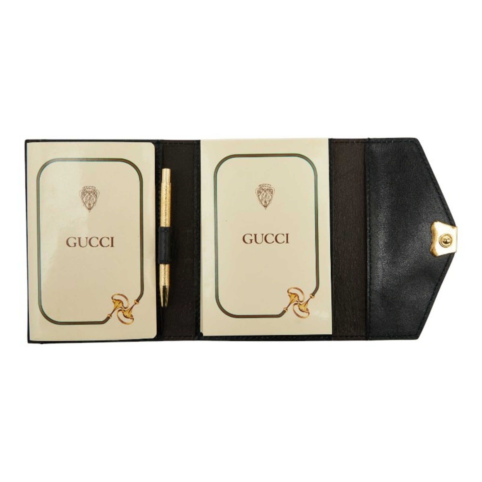 Gucci Gucci - Black Leather Notebook Cover 031 379 4328 Women's GUCCI Size ONE SIZE - 7 Thumbnail