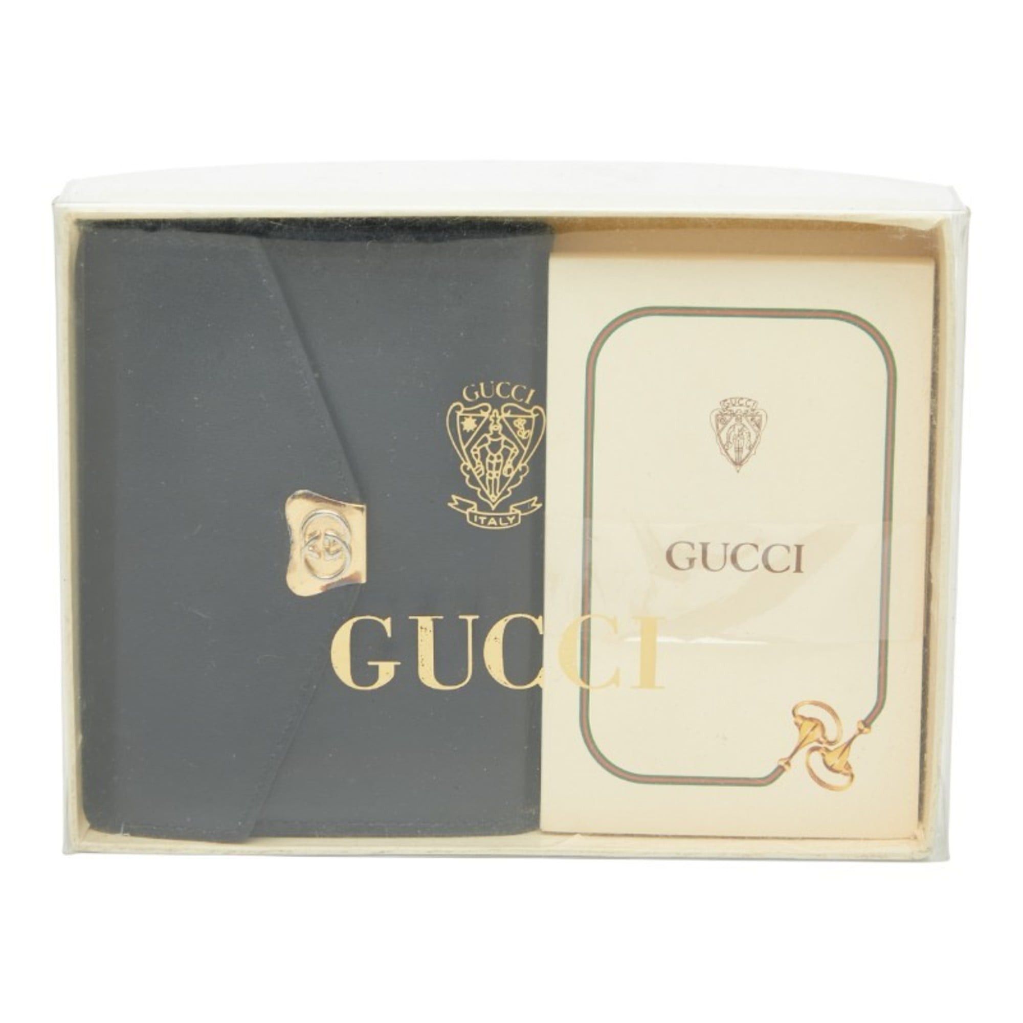 Gucci Gucci - Black Leather Notebook Cover 031 379 4328 Women's GUCCI Size ONE SIZE - 10 Thumbnail