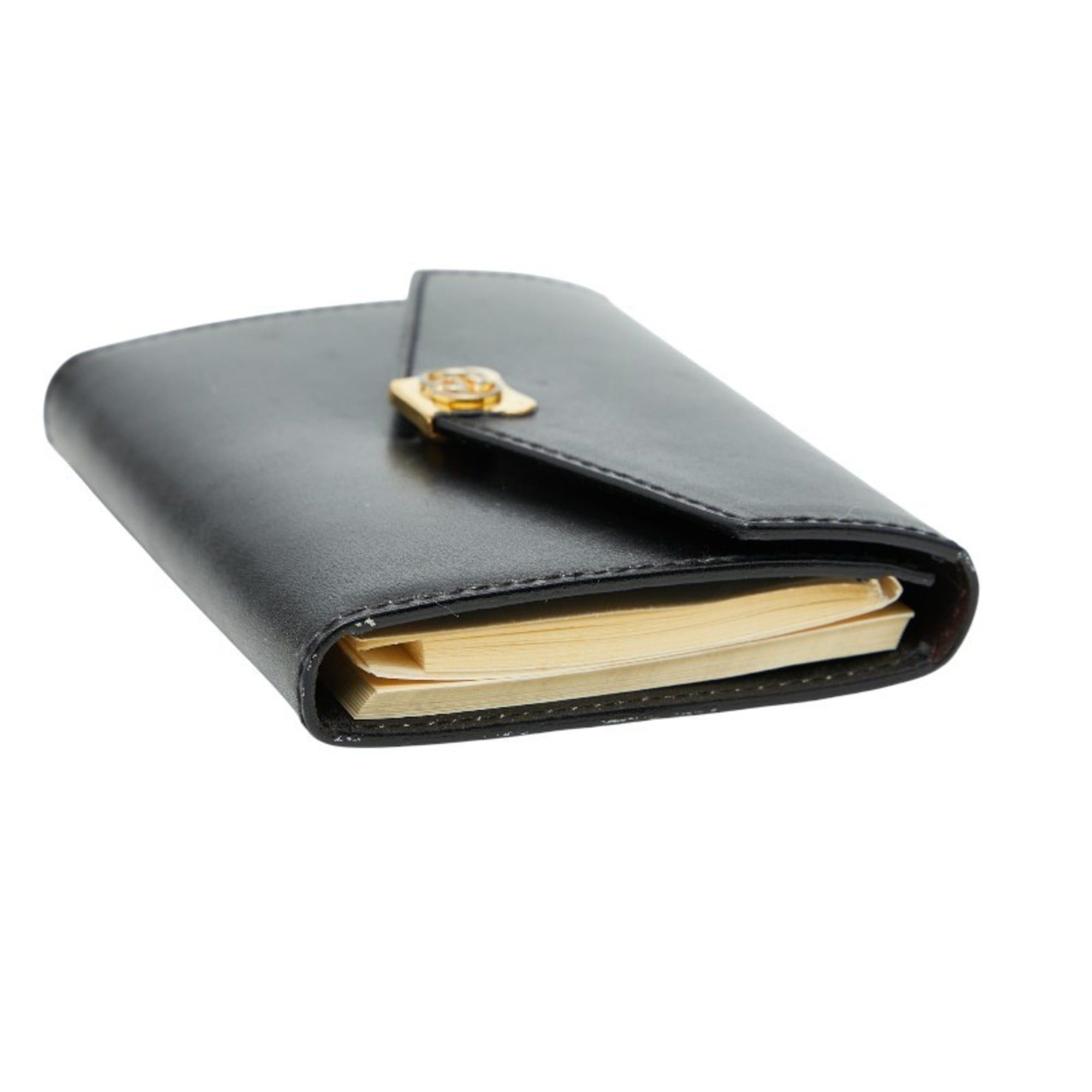 Gucci Gucci - Black Leather Notebook Cover 031 379 4328 Women's GUCCI Size ONE SIZE - 4 Thumbnail