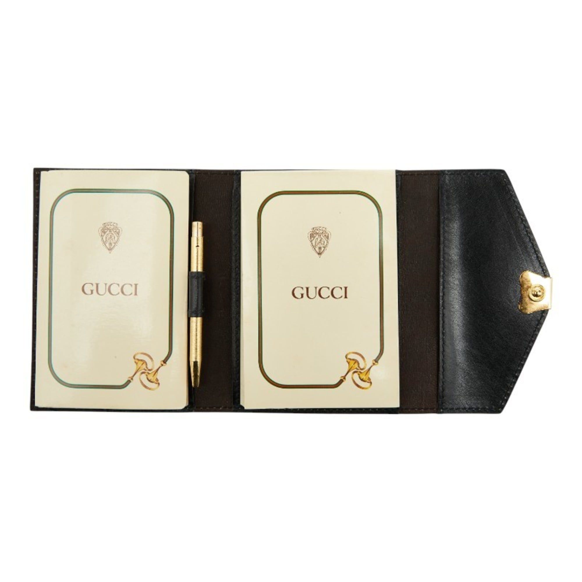 Gucci Gucci - Black Leather Notebook Cover 031 379 4328 Women's GUCCI Size ONE SIZE - 7 Thumbnail