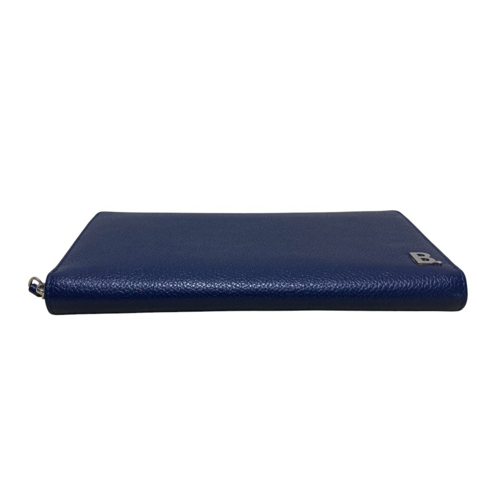 Balenciaga BALENCIAGA Leather Round Zip Long Wallet 601352 Navy for Men and Women Size ONE SIZE - 5 Thumbnail