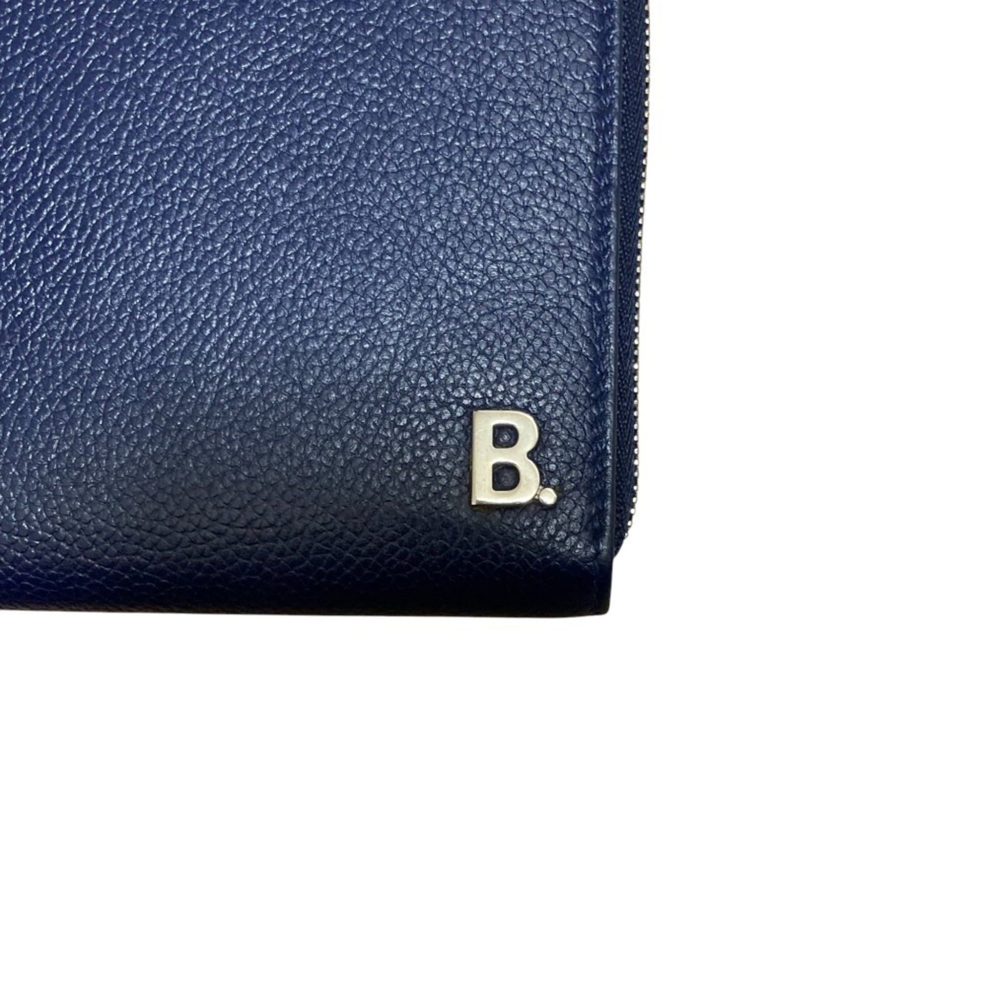 Balenciaga BALENCIAGA Leather Round Zip Long Wallet 601352 Navy for Men and Women Size ONE SIZE - 7 Thumbnail