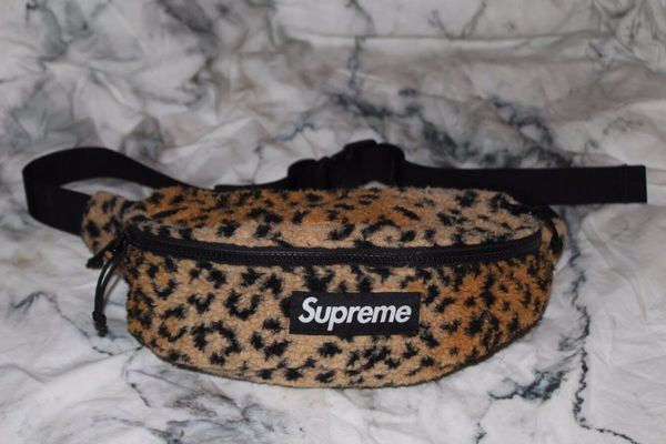 Supreme Supreme Leopard Fleece Waist Bag Yellow - FW17 | Grailed