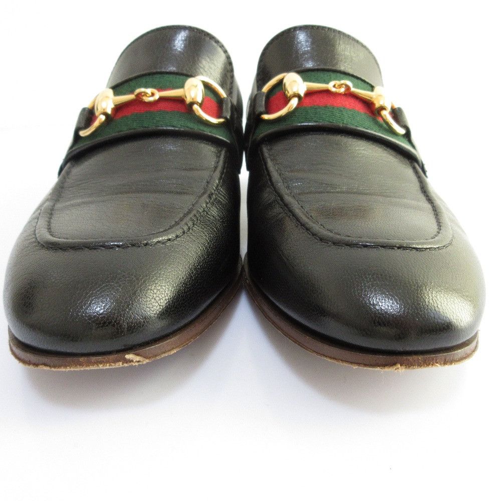Gucci Gucci Gucci Webline Leather Loafer Pumps Leather Shoes 660819 DUTY FREE for USA Size ONE SIZE - 10 Thumbnail