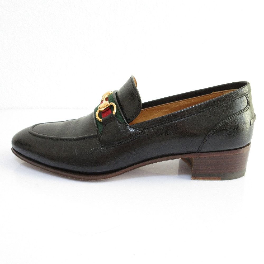 Gucci Gucci Gucci Webline Leather Loafer Pumps Leather Shoes 660819 DUTY FREE for USA Size ONE SIZE - 3 Thumbnail