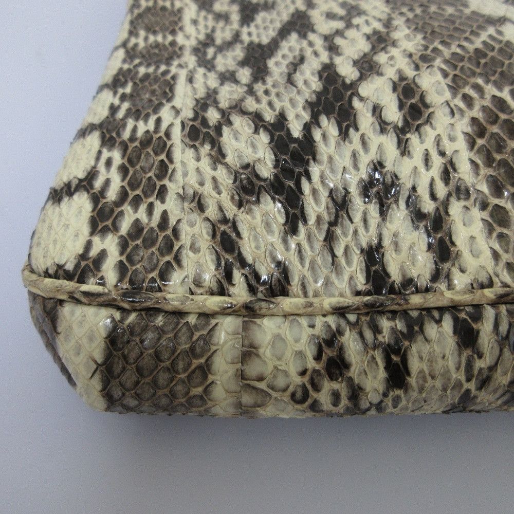 Jimmy Choo Jimmy Choo JIMMY CHOO Python Leather 2way Bag Natural Material Clutch Bag DUTY FREE for USA Size ONE SIZE - 17 Thumbnail