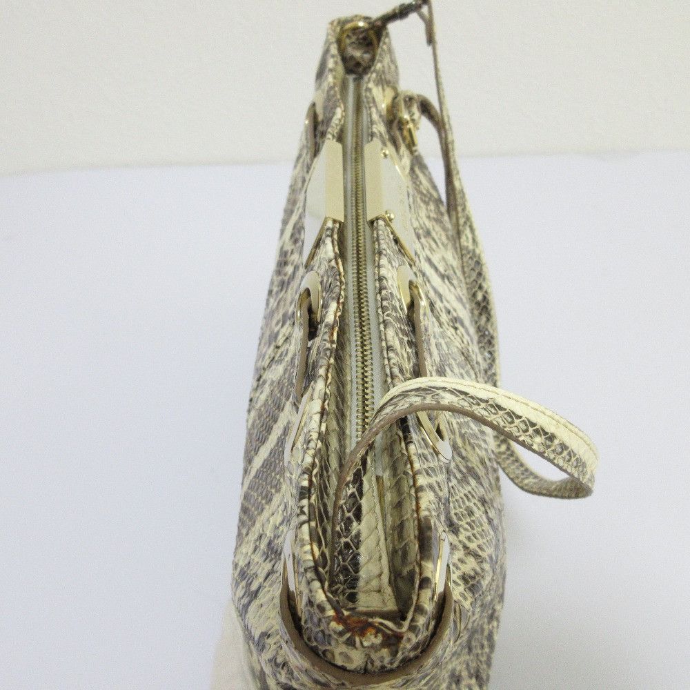 Jimmy Choo Jimmy Choo JIMMY CHOO Python Leather 2way Bag Natural Material Clutch Bag DUTY FREE for USA Size ONE SIZE - 4 Thumbnail