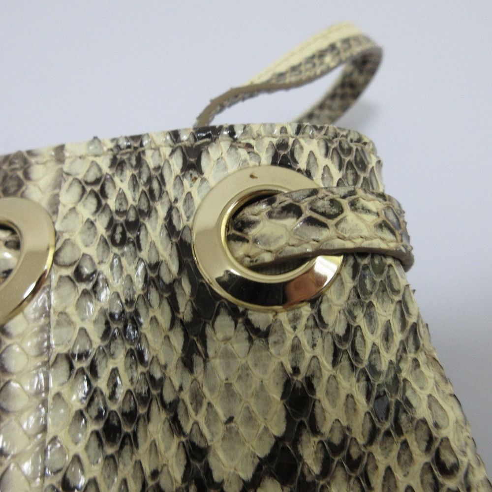 Jimmy Choo Jimmy Choo JIMMY CHOO Python Leather 2way Bag Natural Material Clutch Bag DUTY FREE for USA Size ONE SIZE - 20 Thumbnail