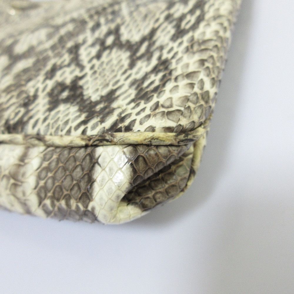Jimmy Choo Jimmy Choo JIMMY CHOO Python Leather 2way Bag Natural Material Clutch Bag DUTY FREE for USA Size ONE SIZE - 15 Thumbnail