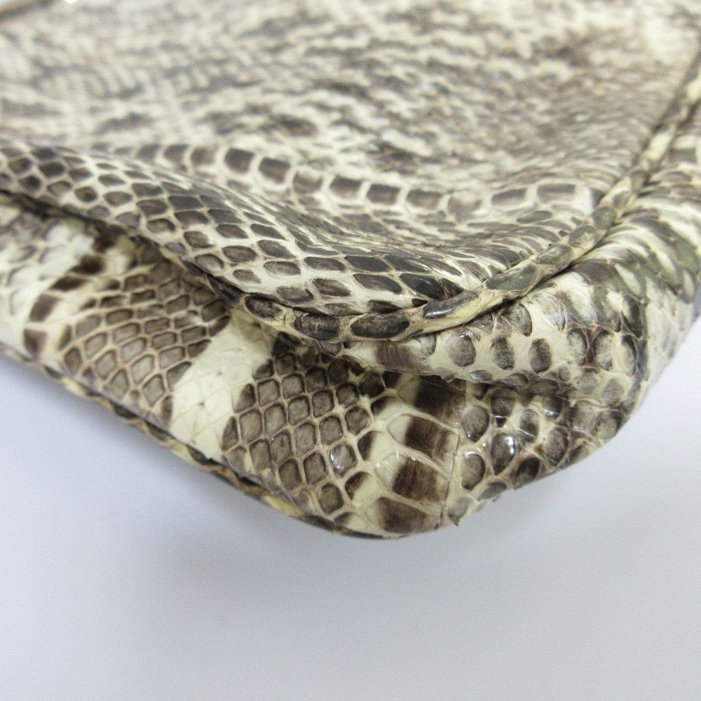 Jimmy Choo Jimmy Choo JIMMY CHOO Python Leather 2way Bag Natural Material Clutch Bag DUTY FREE for USA Size ONE SIZE - 14 Thumbnail