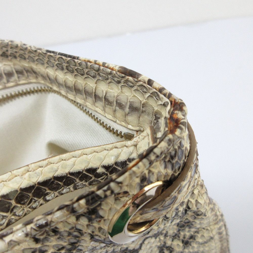 Jimmy Choo Jimmy Choo JIMMY CHOO Python Leather 2way Bag Natural Material Clutch Bag DUTY FREE for USA Size ONE SIZE - 13 Thumbnail