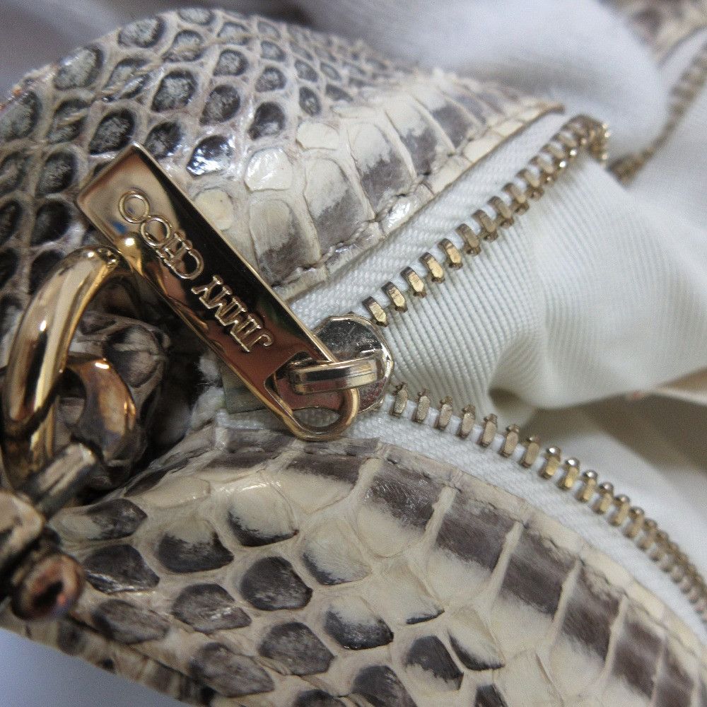 Jimmy Choo Jimmy Choo JIMMY CHOO Python Leather 2way Bag Natural Material Clutch Bag DUTY FREE for USA Size ONE SIZE - 19 Thumbnail