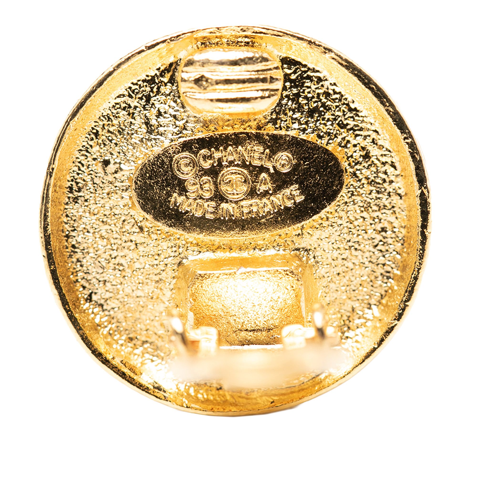 Chanel Chanel CC Gold Plated Button Clip on Earrings Size ONE SIZE - 3 Thumbnail