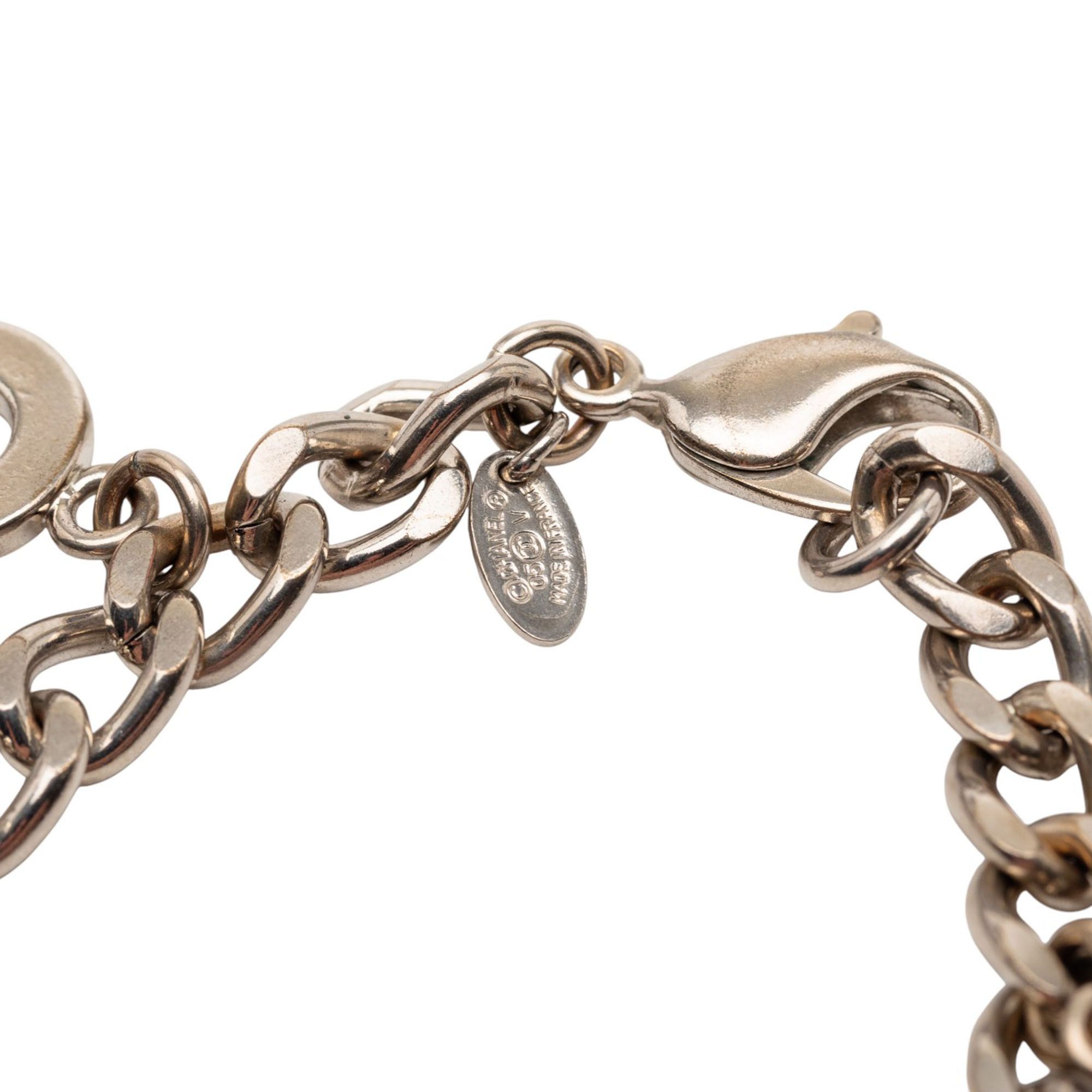 Chanel Chanel Silver Plated Logo Charm Bracelet Size ONE SIZE - 4 Thumbnail