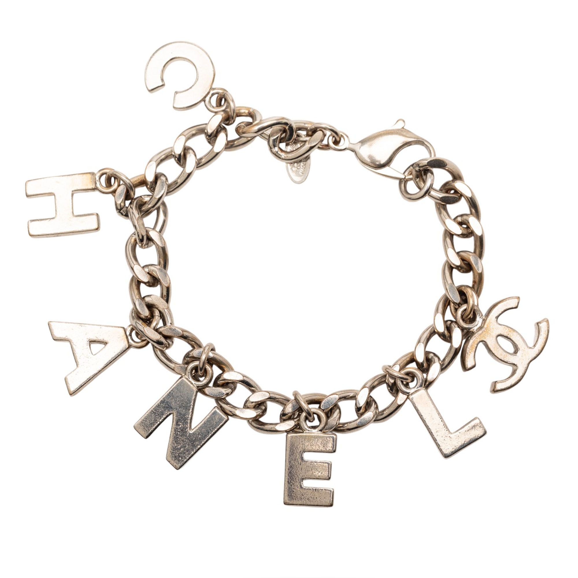 Chanel Chanel Silver Plated Logo Charm Bracelet Size ONE SIZE - 5 Thumbnail