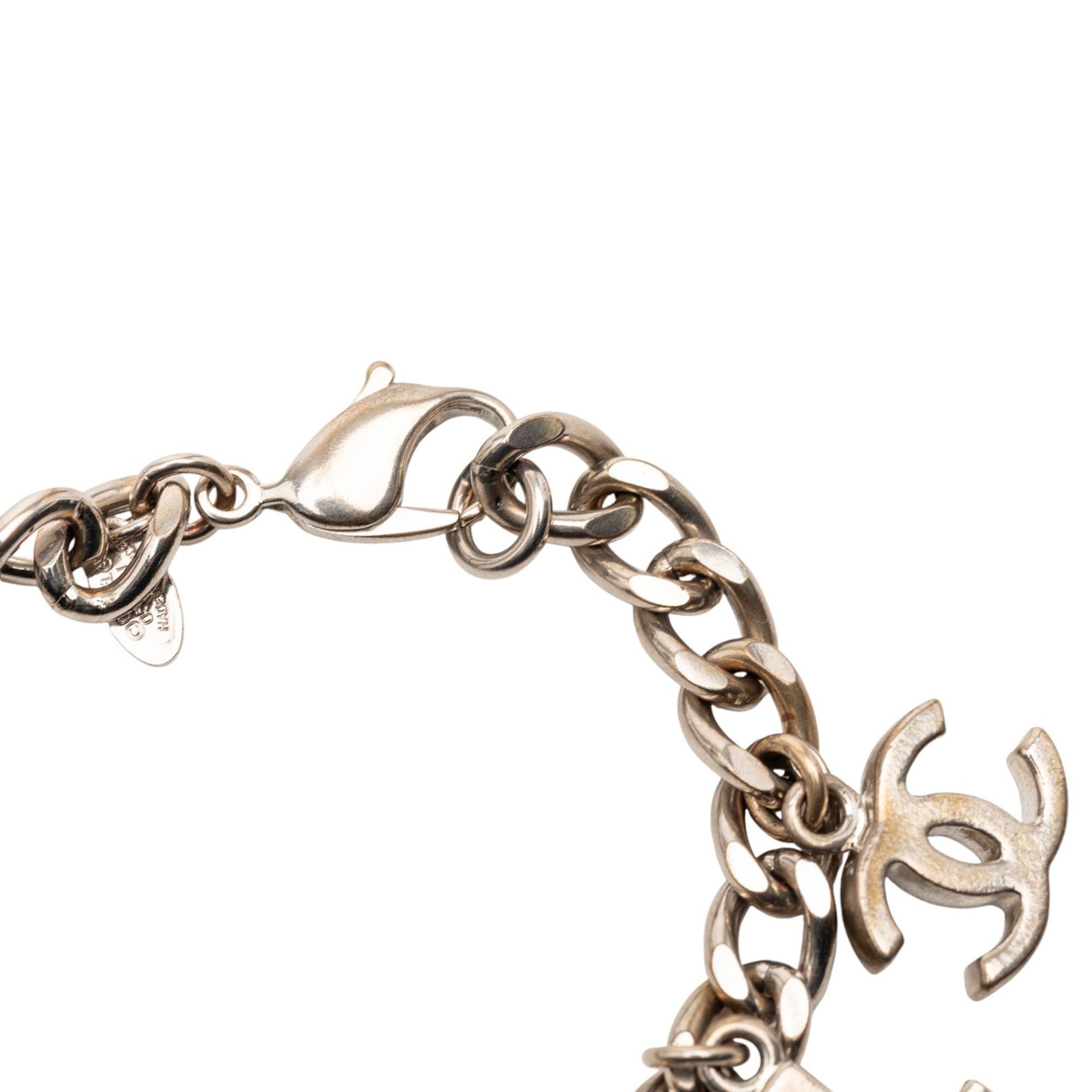 Chanel Chanel Silver Plated Logo Charm Bracelet Size ONE SIZE - 3 Thumbnail