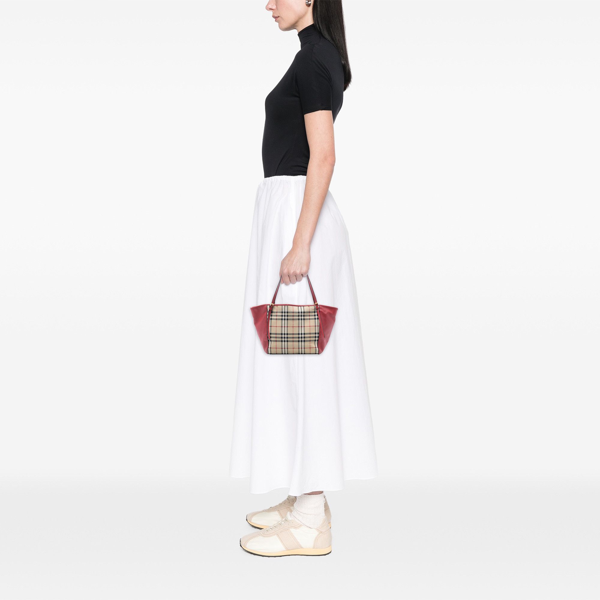 Burberry Burberry Small Haymarket Check Canvas and Leather Canterbury Tote Size ONE SIZE - 7 Thumbnail