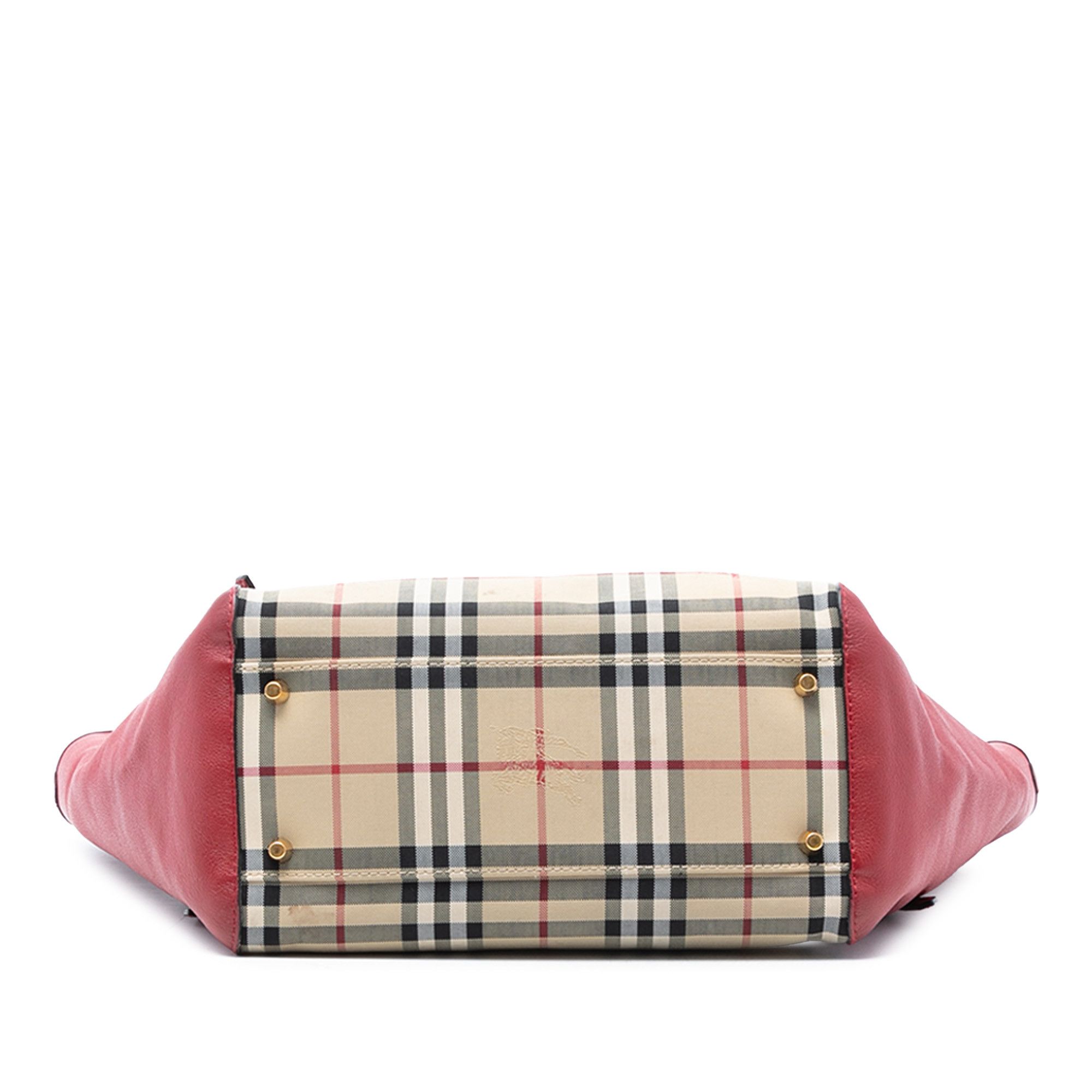 Burberry Burberry Small Haymarket Check Canvas and Leather Canterbury Tote Size ONE SIZE - 3 Thumbnail