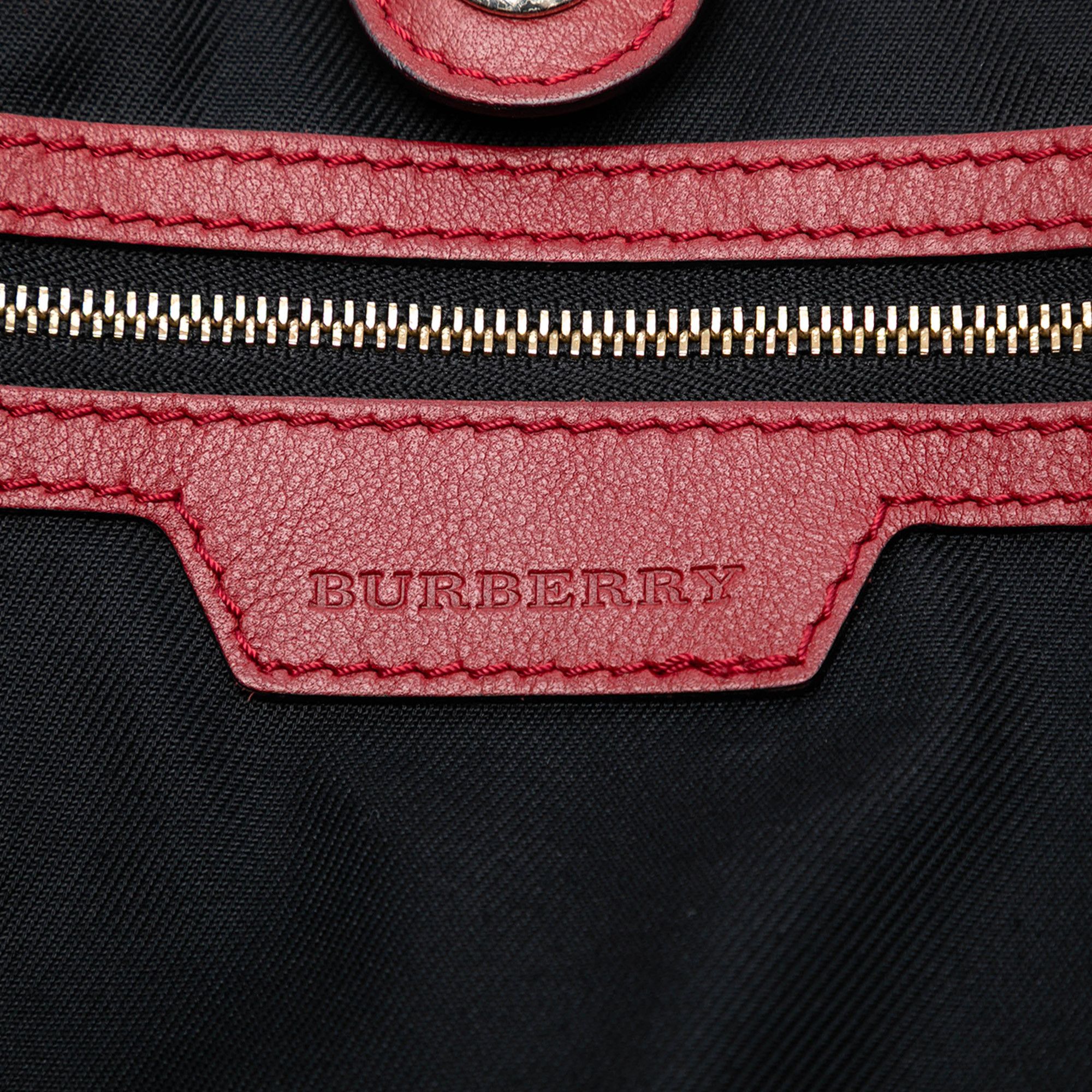 Burberry Burberry Small Haymarket Check Canvas and Leather Canterbury Tote Size ONE SIZE - 5 Thumbnail