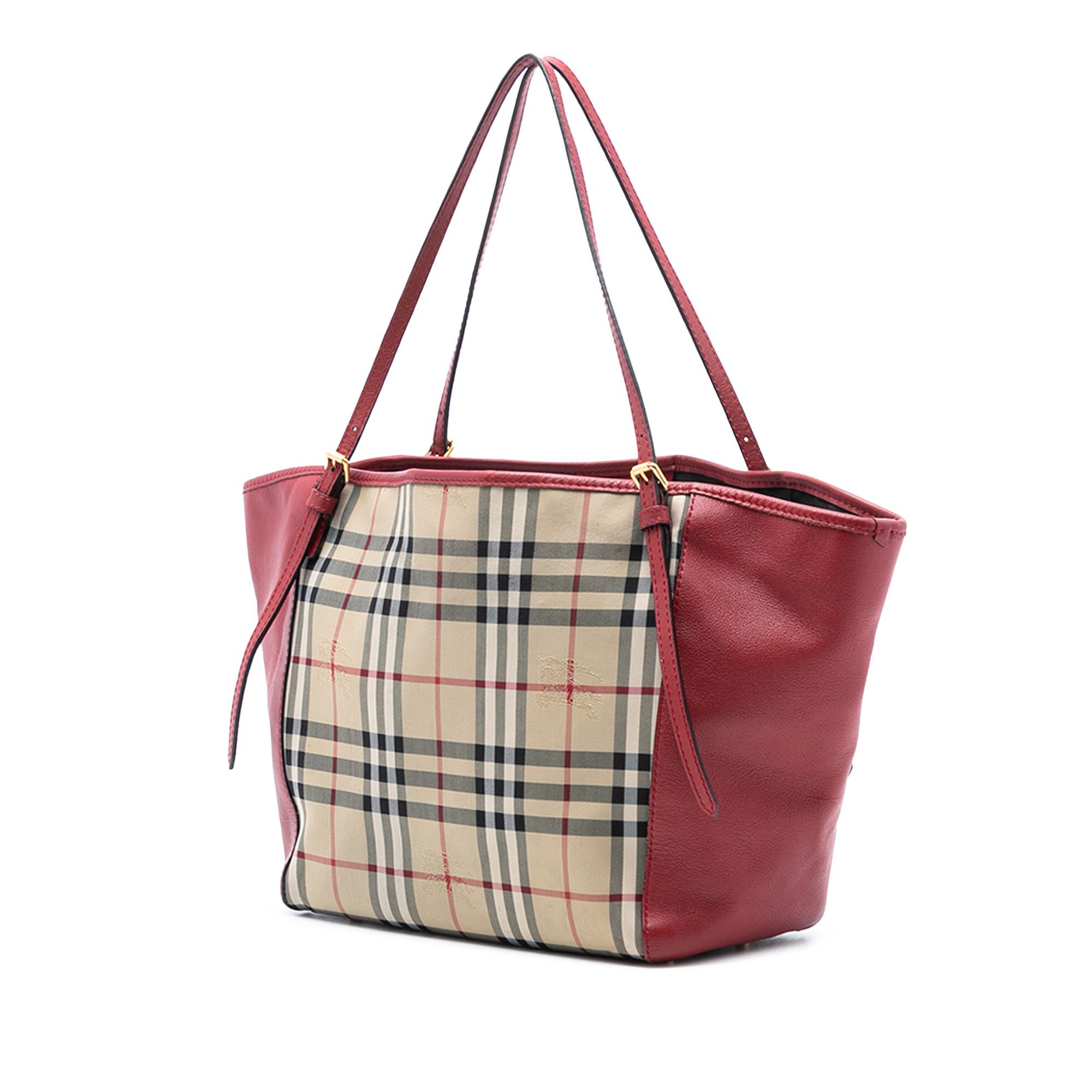 Burberry Burberry Small Haymarket Check Canvas and Leather Canterbury Tote Size ONE SIZE - 2 Thumbnail
