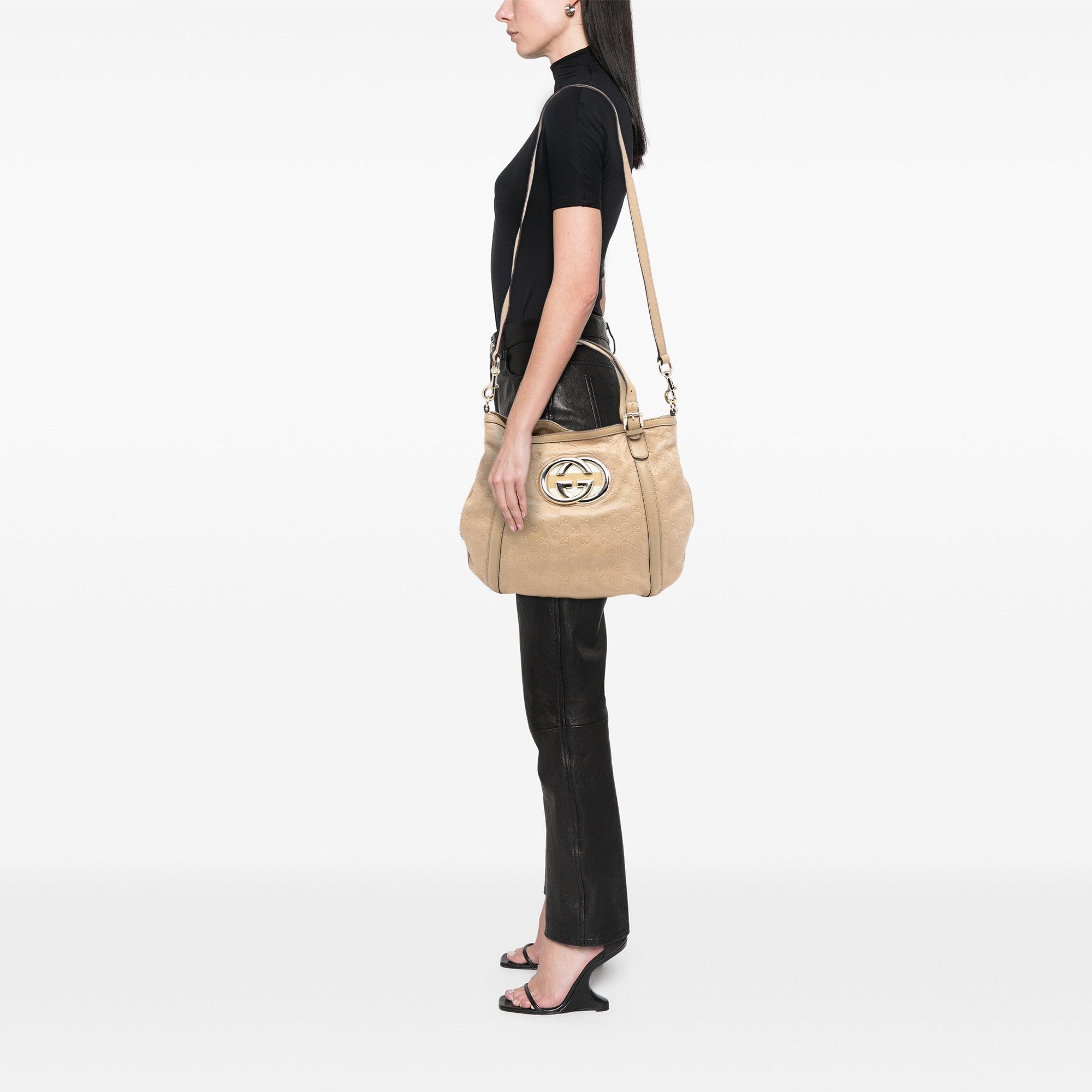 Gucci Gucci Medium Guccissima Web Britt Satchel Size ONE SIZE - 7 Thumbnail