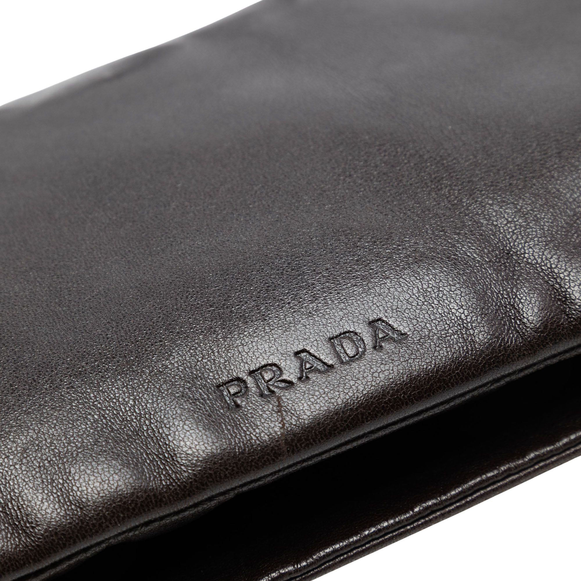 Prada Prada Leather Fold Over Shoulder Bag Size ONE SIZE - 4 Thumbnail