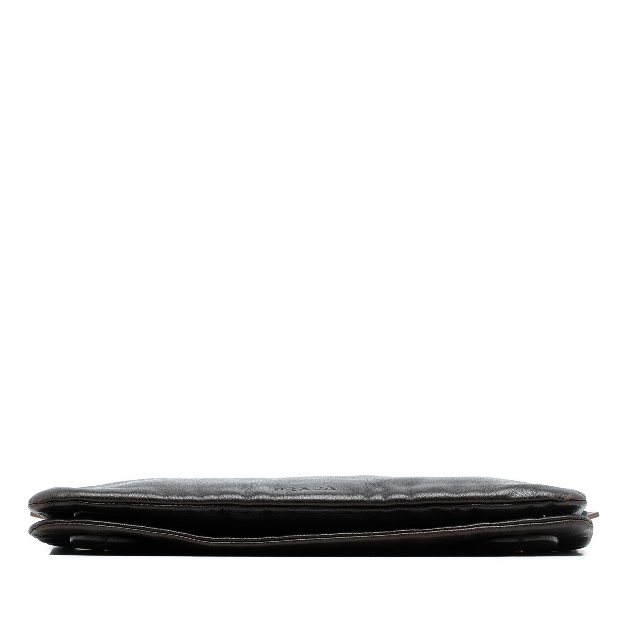 Prada Prada Leather Fold Over Shoulder Bag Size ONE SIZE - 6 Thumbnail