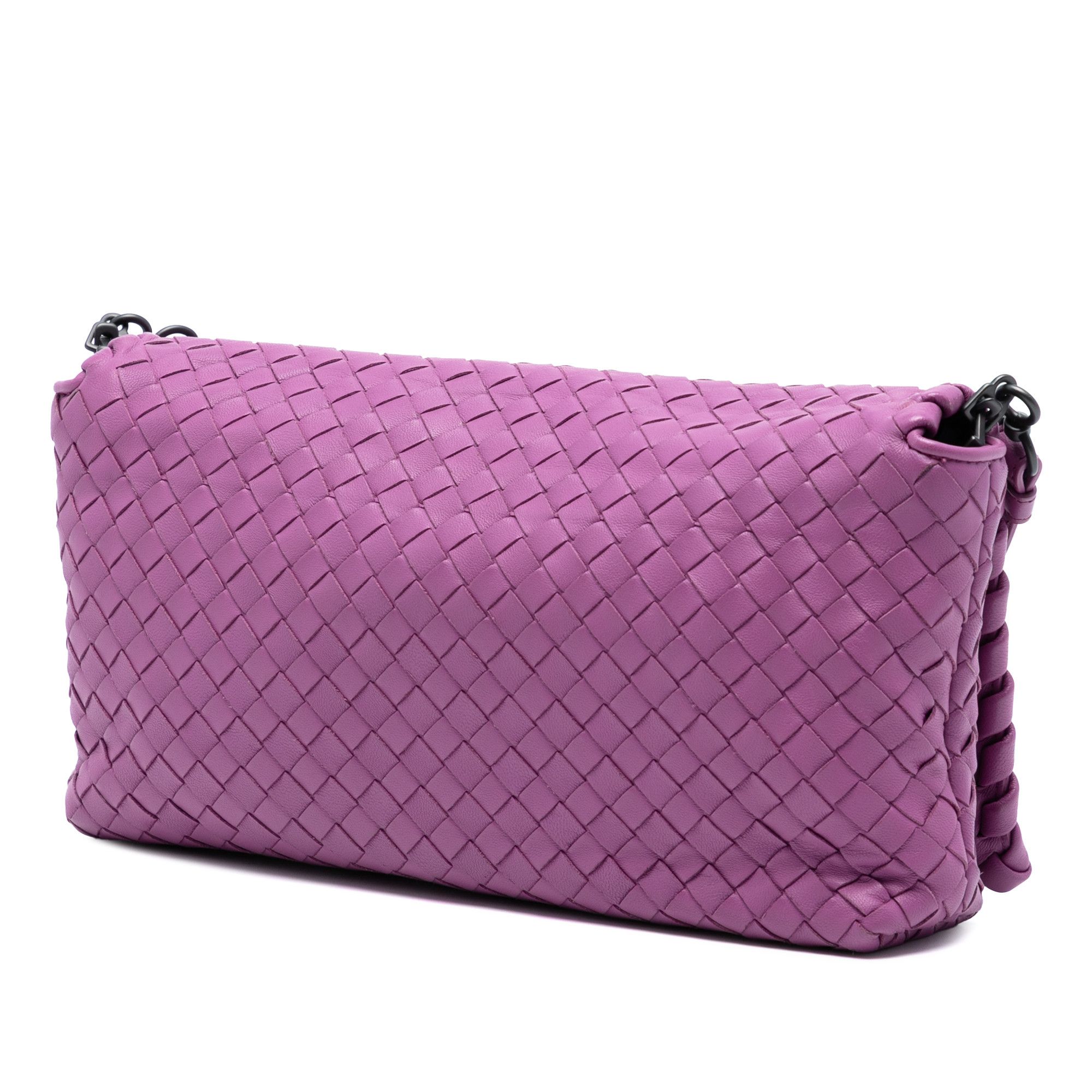 Bottega Veneta Nappa Intrecciato Dahlia Clutch Crossbody