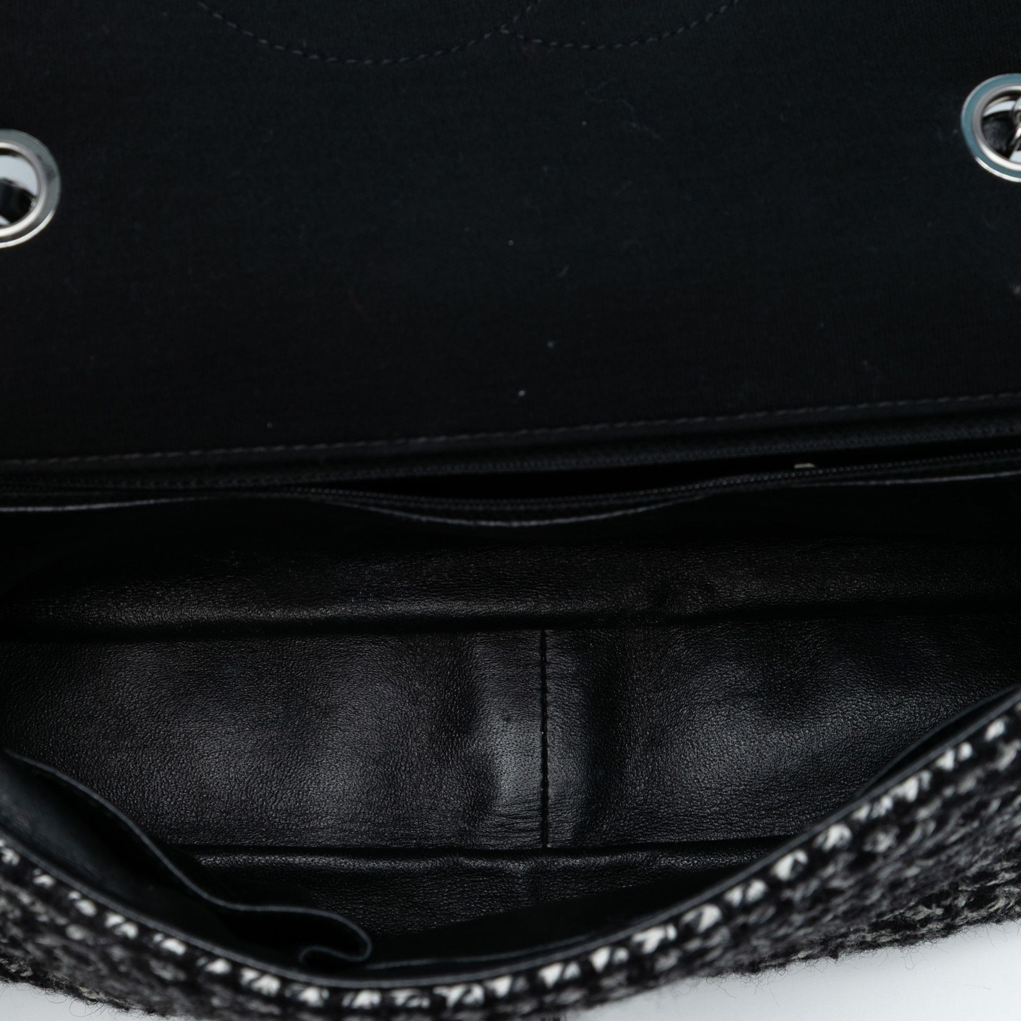 Chanel Chanel Jumbo CC Quilted Jersey and Tweed Chain Flap Size ONE SIZE - 4 Thumbnail