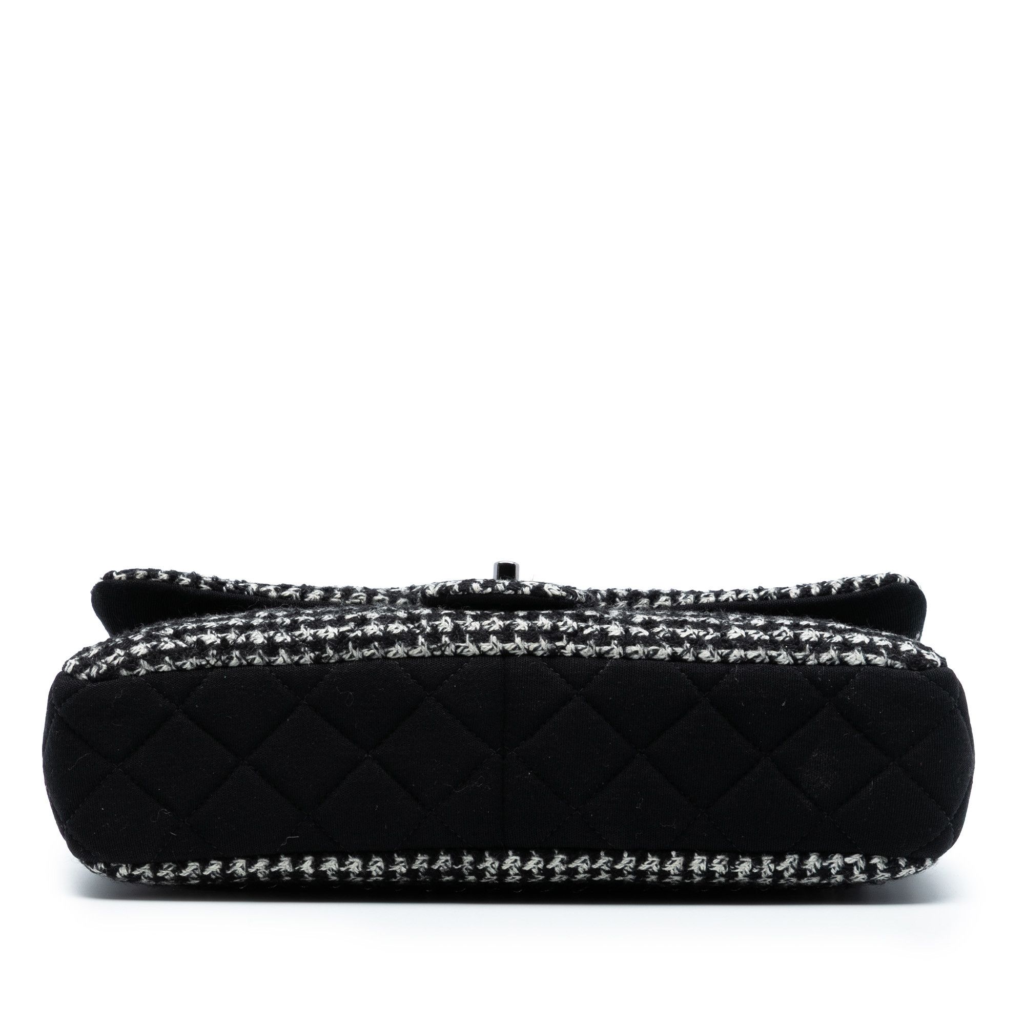 Chanel Chanel Jumbo CC Quilted Jersey and Tweed Chain Flap Size ONE SIZE - 3 Thumbnail