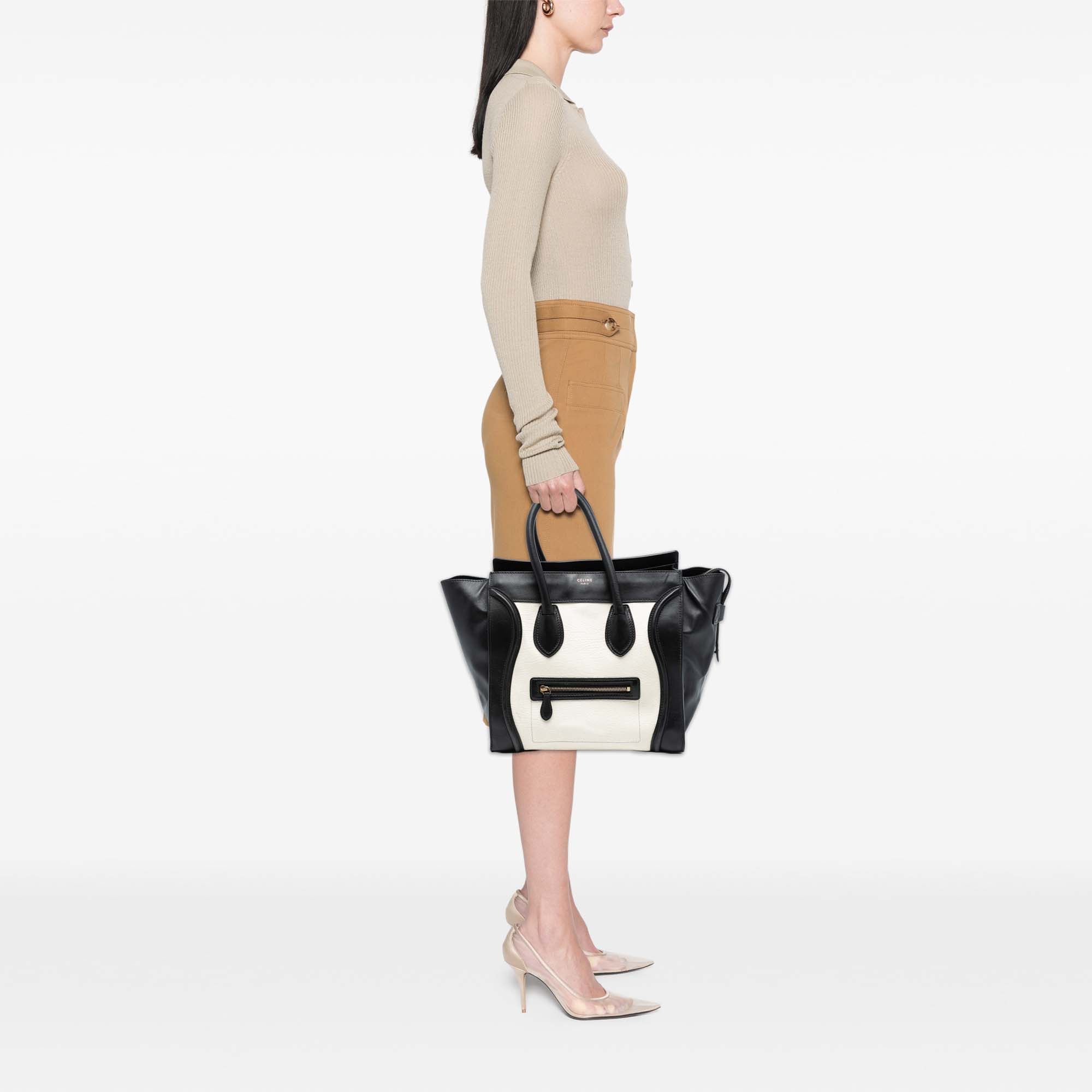 Celine Celine Mini Bicolor Calfskin Luggage Tote Size ONE SIZE - 4 Thumbnail