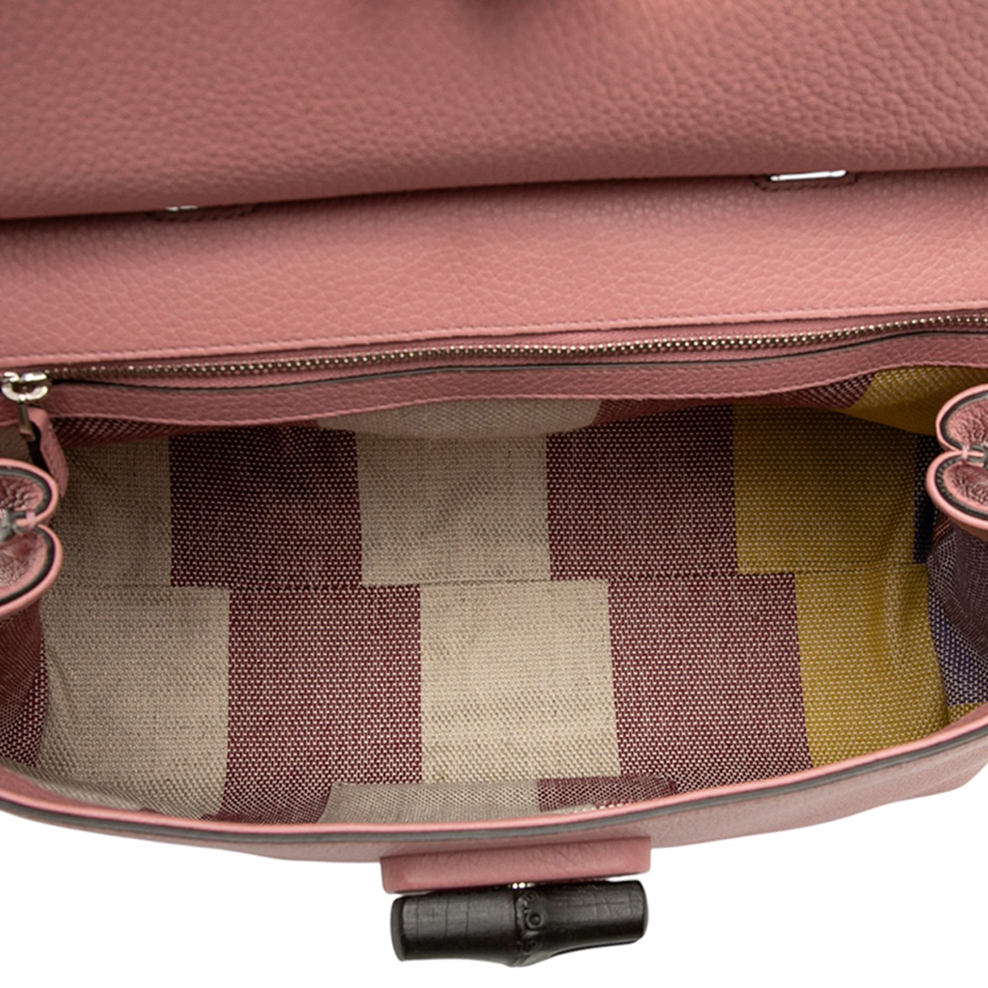 Gucci Gucci Medium Leather Bamboo Daily Satchel Size ONE SIZE - 4 Thumbnail