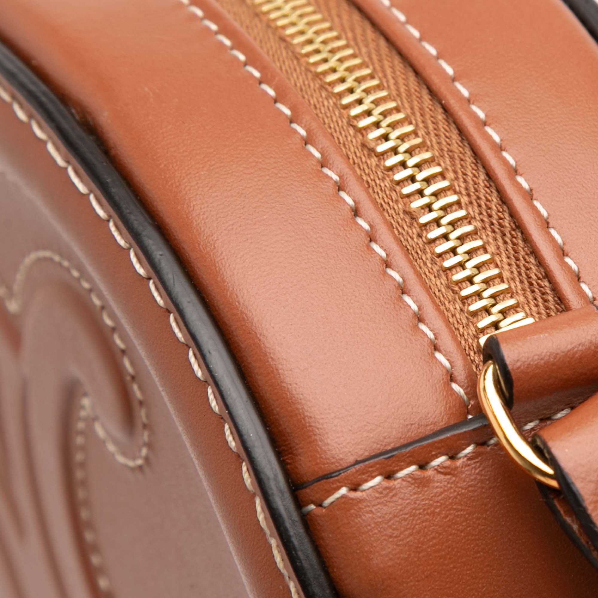 Celine Small Calfskin Cuir Triomphe Oval Crossbody