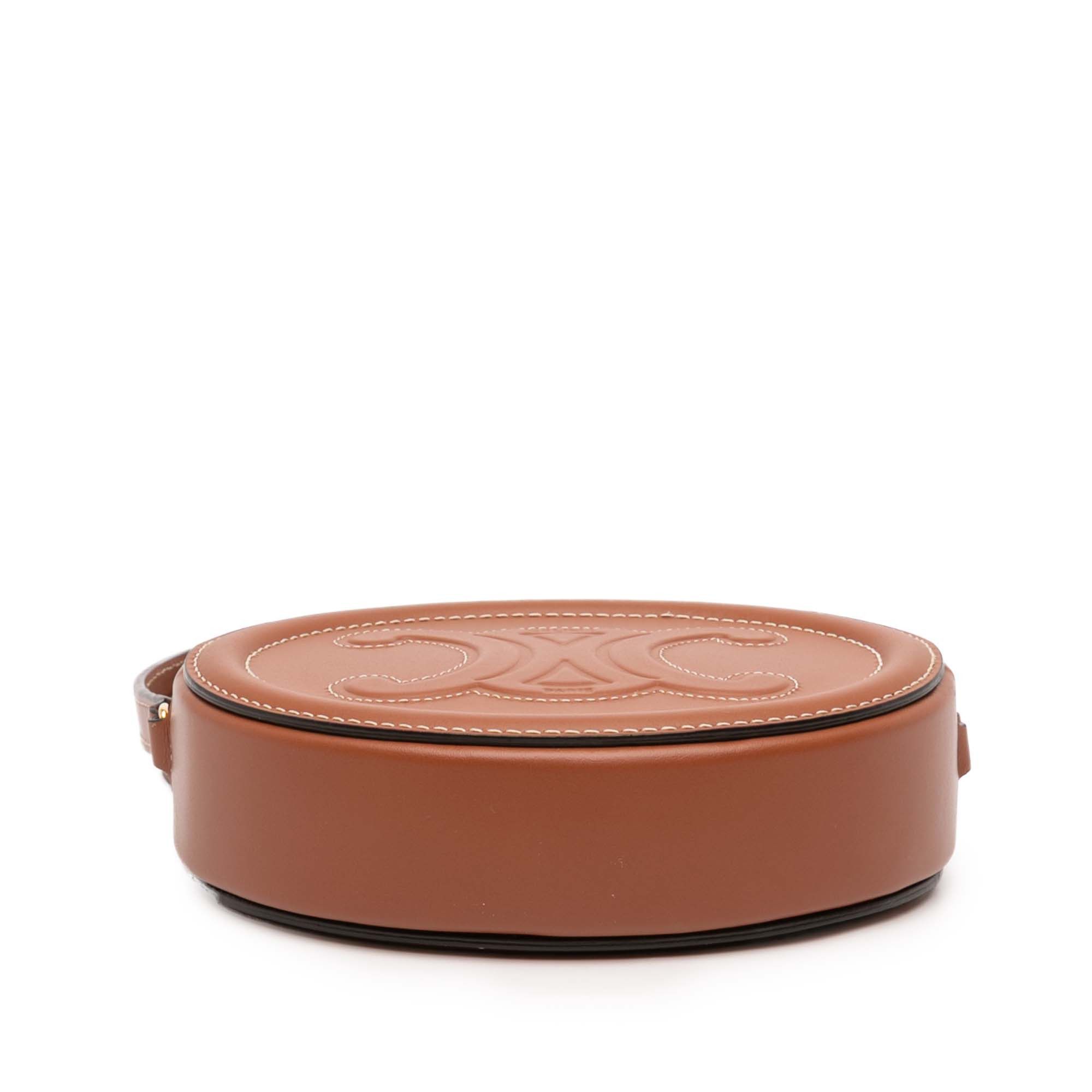 Celine Small Calfskin Cuir Triomphe Oval Crossbody