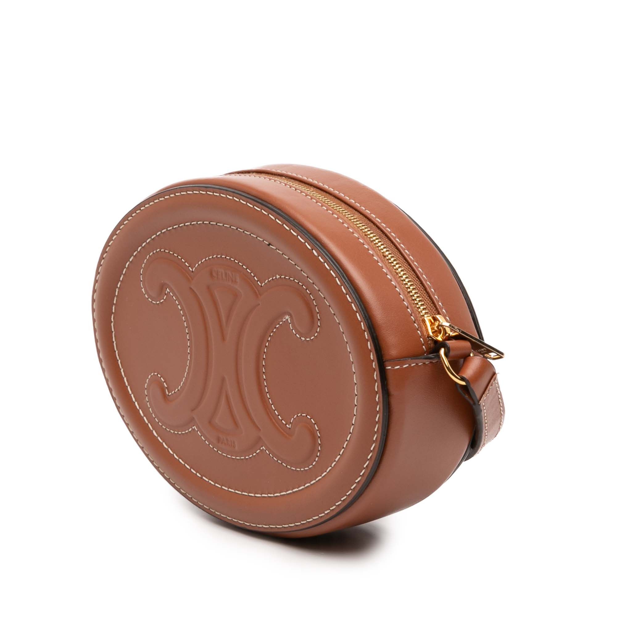Celine Small Calfskin Cuir Triomphe Oval Crossbody
