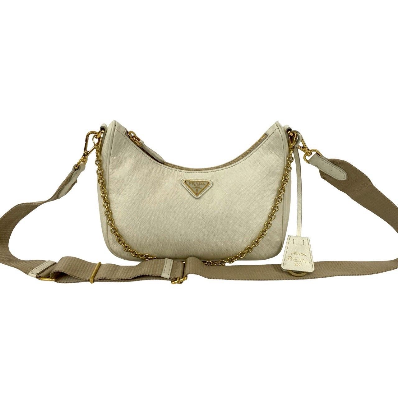 Prada Prada Prada Re-Edition Saffiano Leather Shoulder Bag Leather Shoulder Bag DUTY FREE for USA Size ONE SIZE - 2 Thumbnail