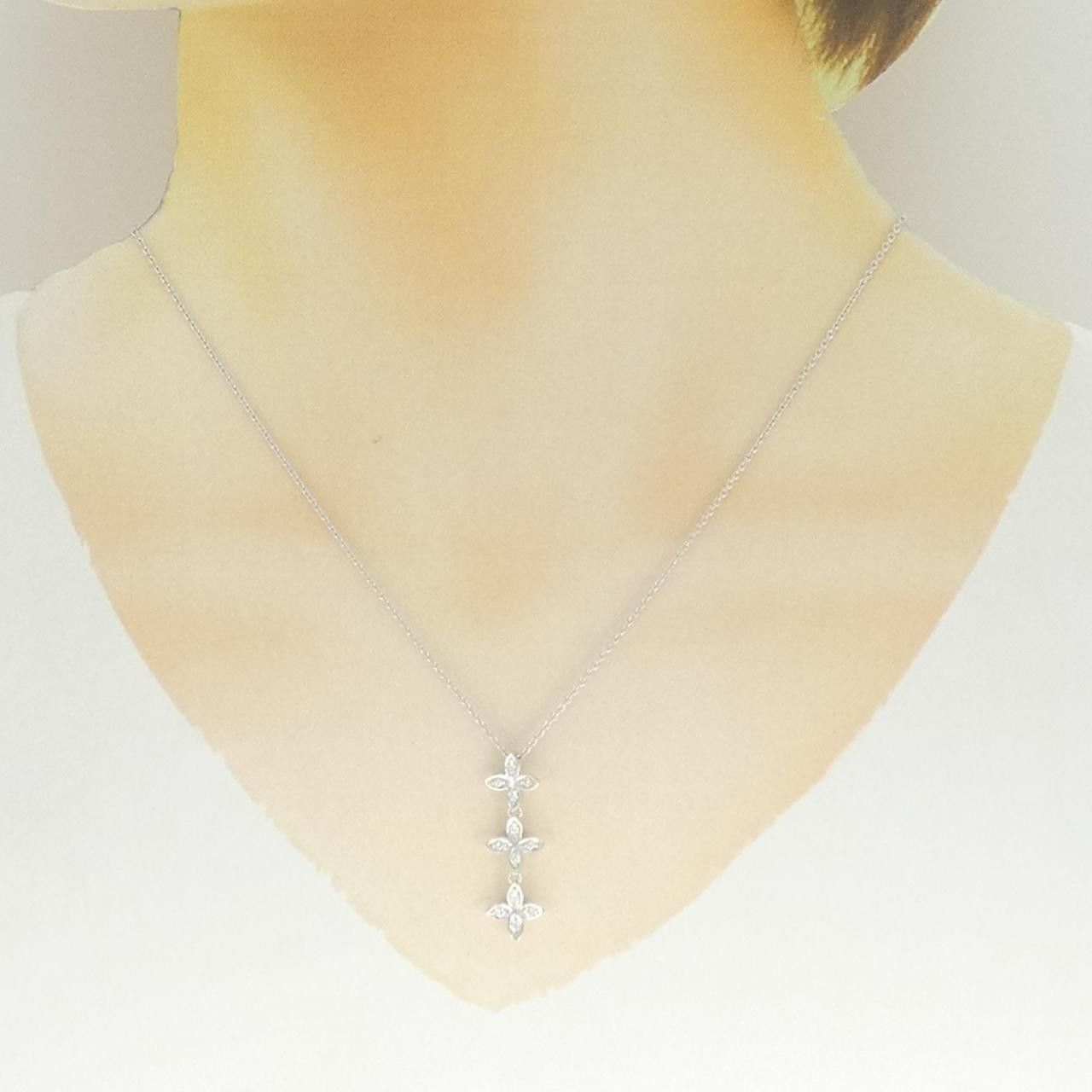 Mikimoto Mikimoto Mikimoto Au750 Diamond Necklace Metal Necklace DUTY FREE for USA Size ONE SIZE - 6 Thumbnail