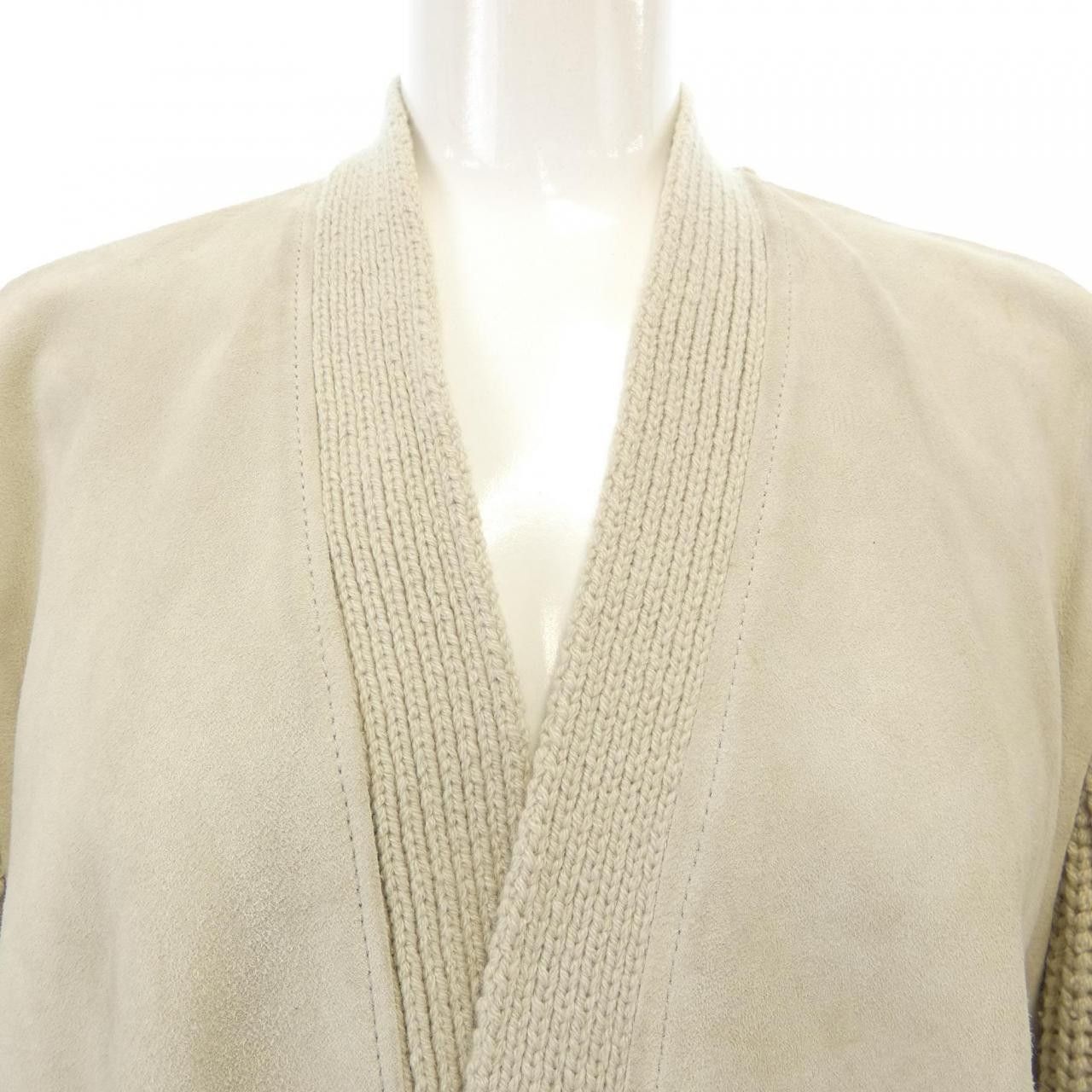 Hermes Hermes Hermès Long Cardigan Cashmere Lambskin Long Cardigan ME Leather Tops DUTY FREE for USA Size ONE SIZE - 5 Thumbnail