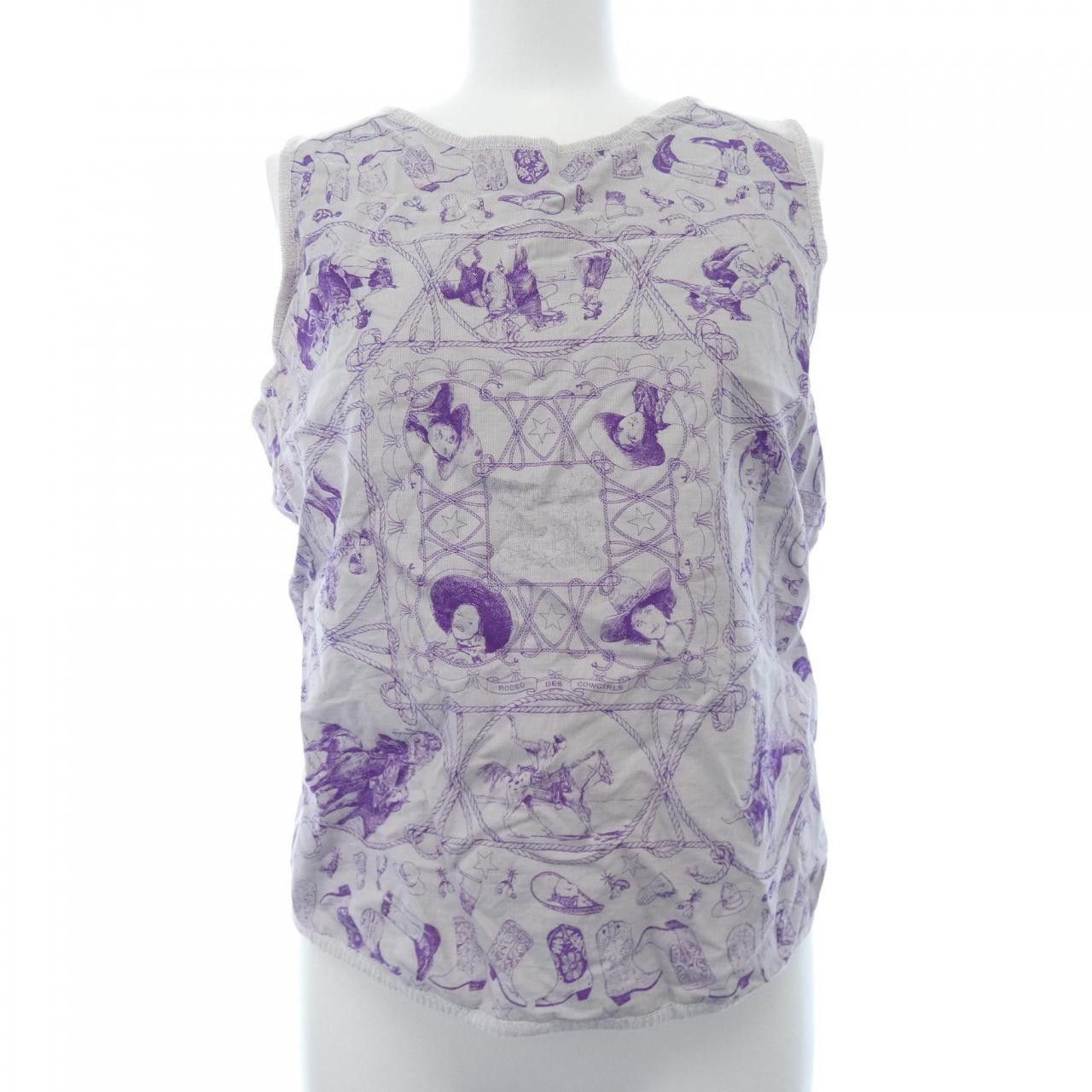 Hermes Hermes Hermes Twillene Cotton Linen Viscose XS Ensemble Cotton Tops DUTY FREE for USA Size ONE SIZE - 7 Thumbnail