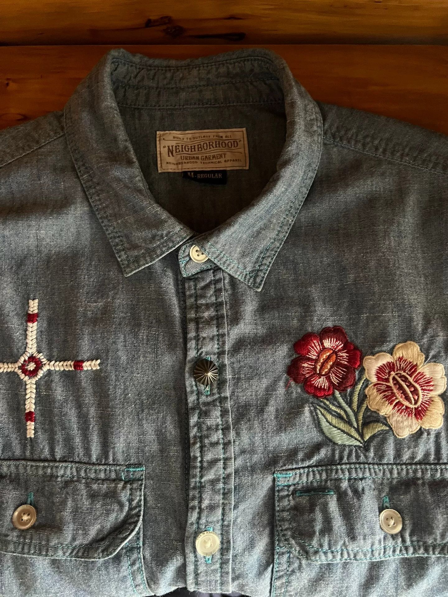 Neighborhood classic embroidered denim work shirt Size US M / EU 48-50 / 2 - 5 Thumbnail